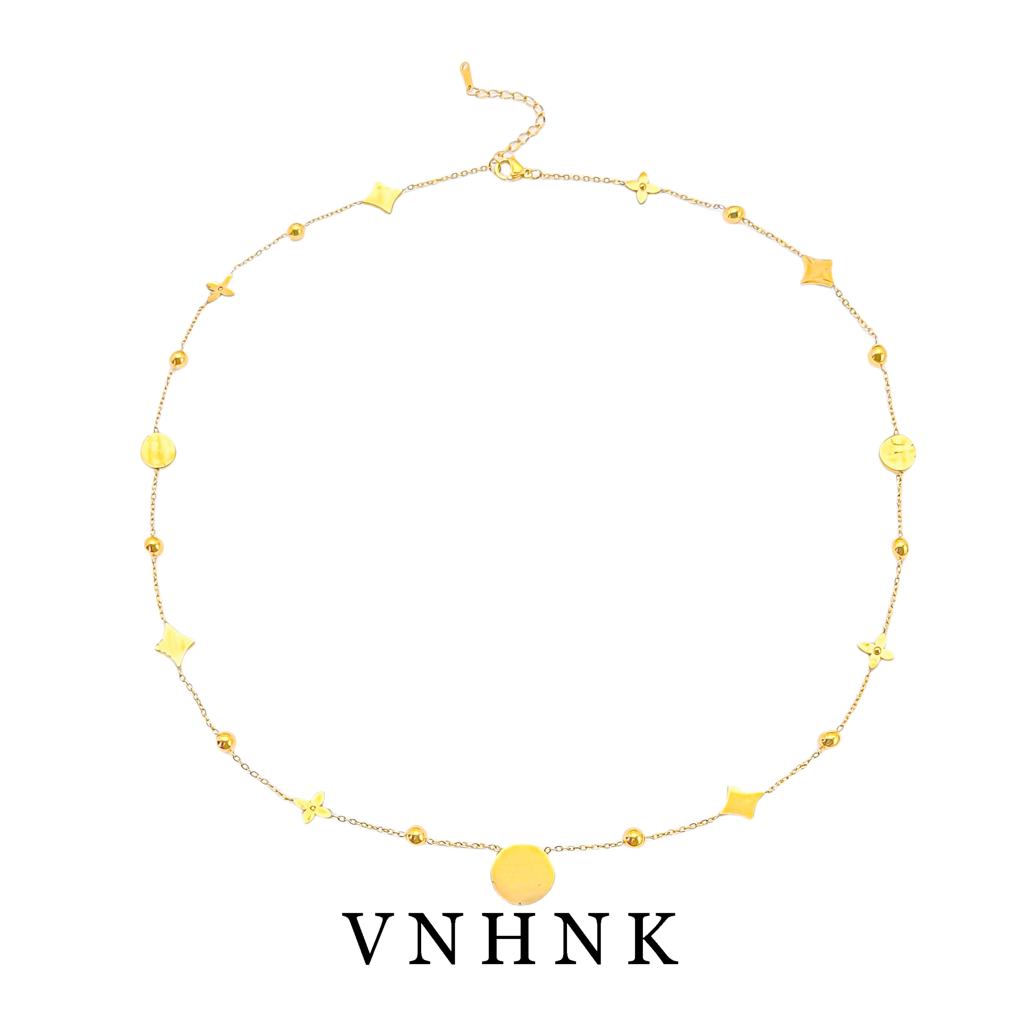 钛钢贝壳项链 美可儿    H668     金色（56cm）气质百搭项链