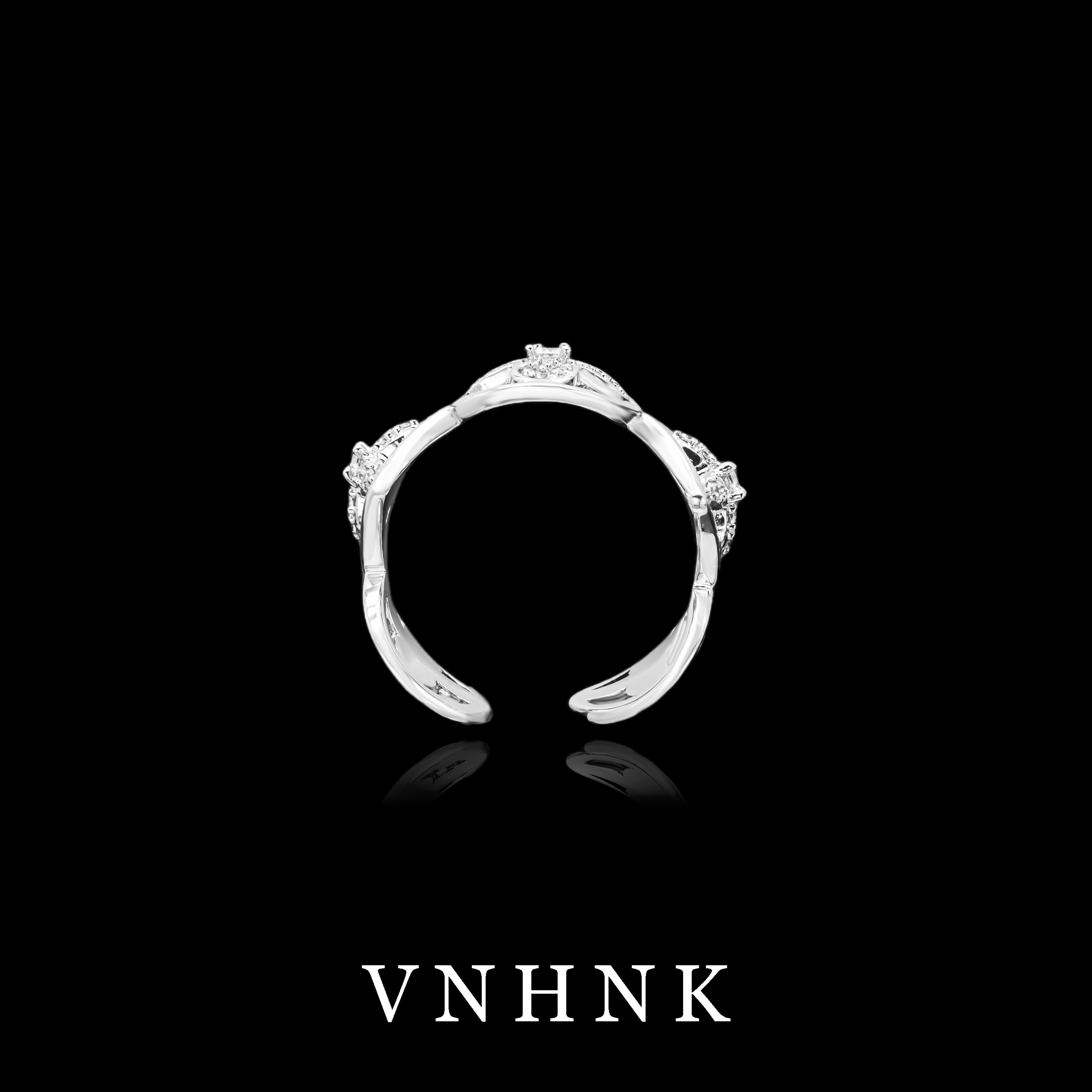 铜合金合成锆石戒指 美可儿   A540   银色时尚个性百搭戒指