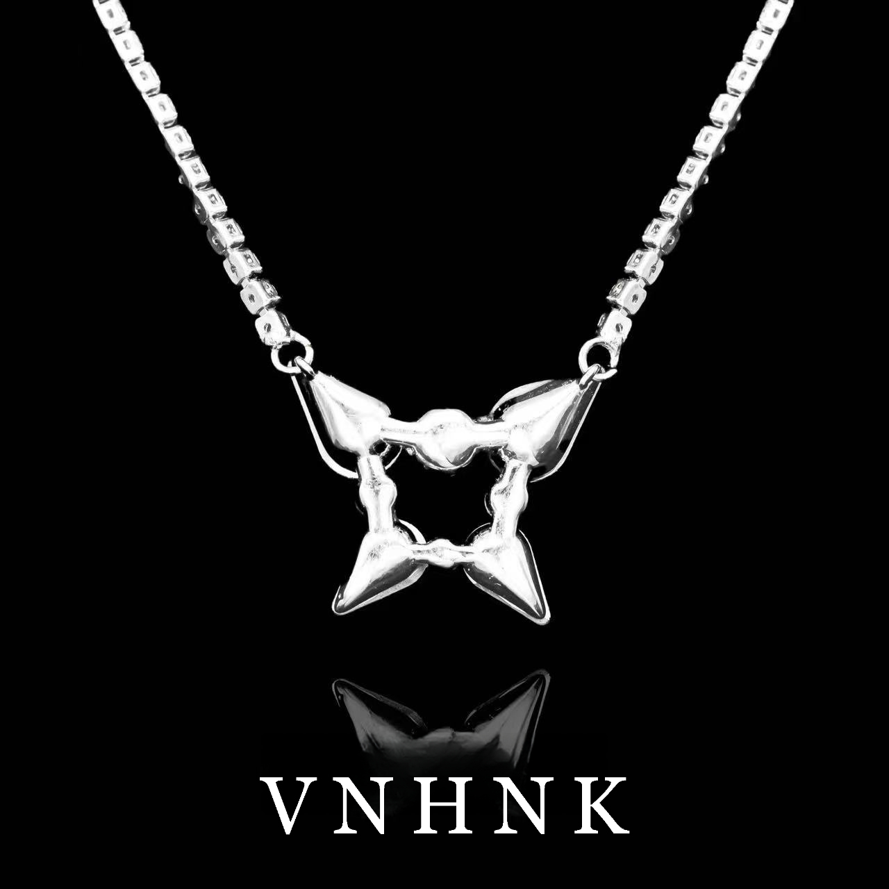 铜合金合成锆石项链 美可儿   K305   银色(48cm)个性气质项链