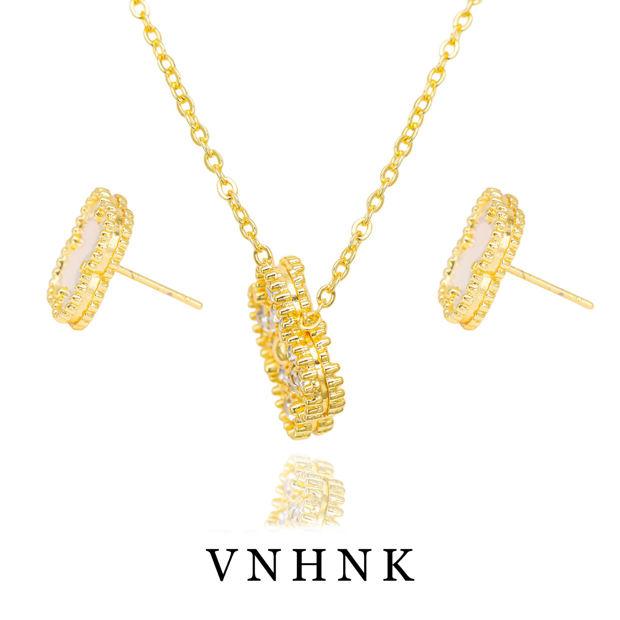 钛钢项链 美可儿      G710   金色(48cm)气质时尚耳环项链套装