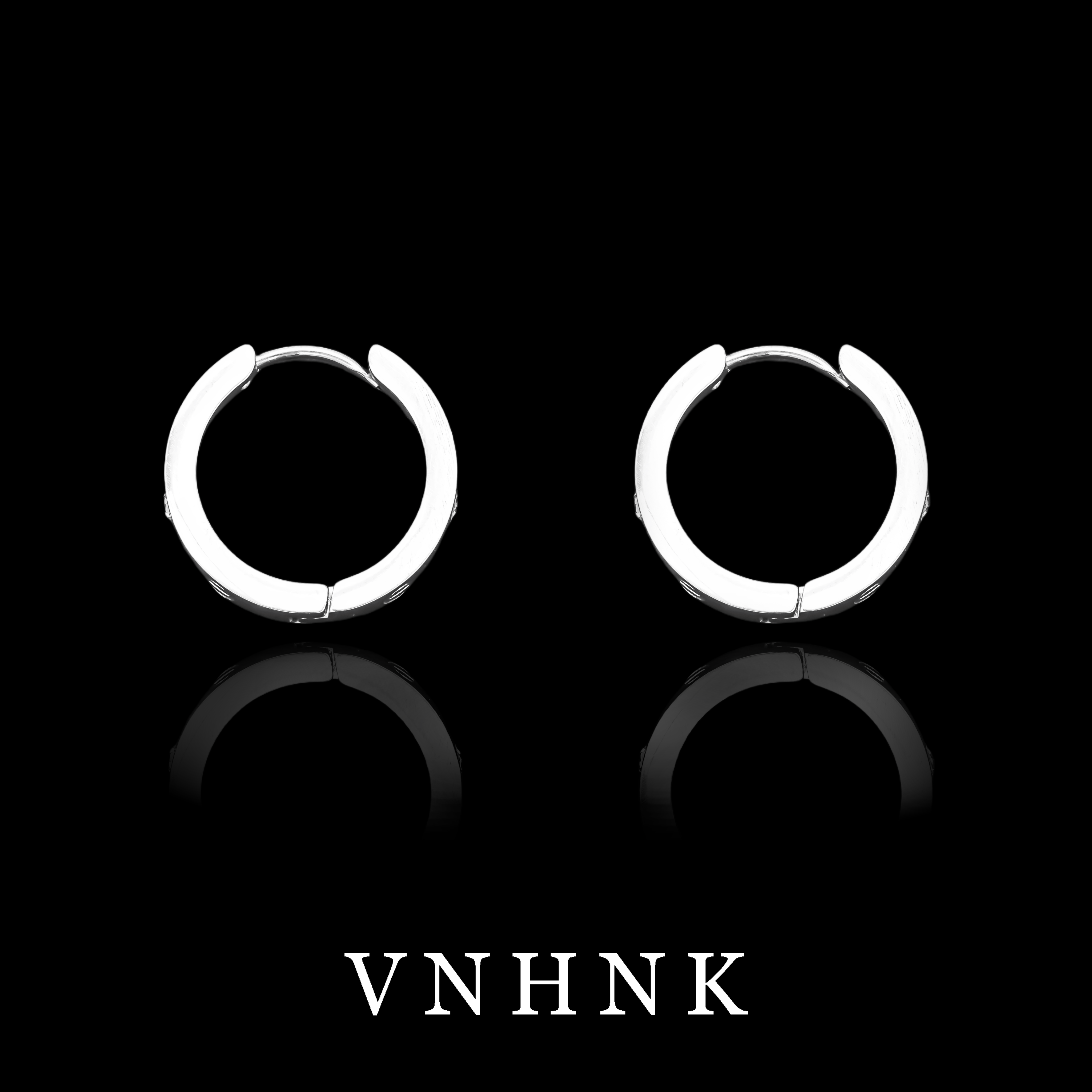 不锈钢合成锆石耳饰 美可儿  C85  银色(内16mm)气质百搭耳环