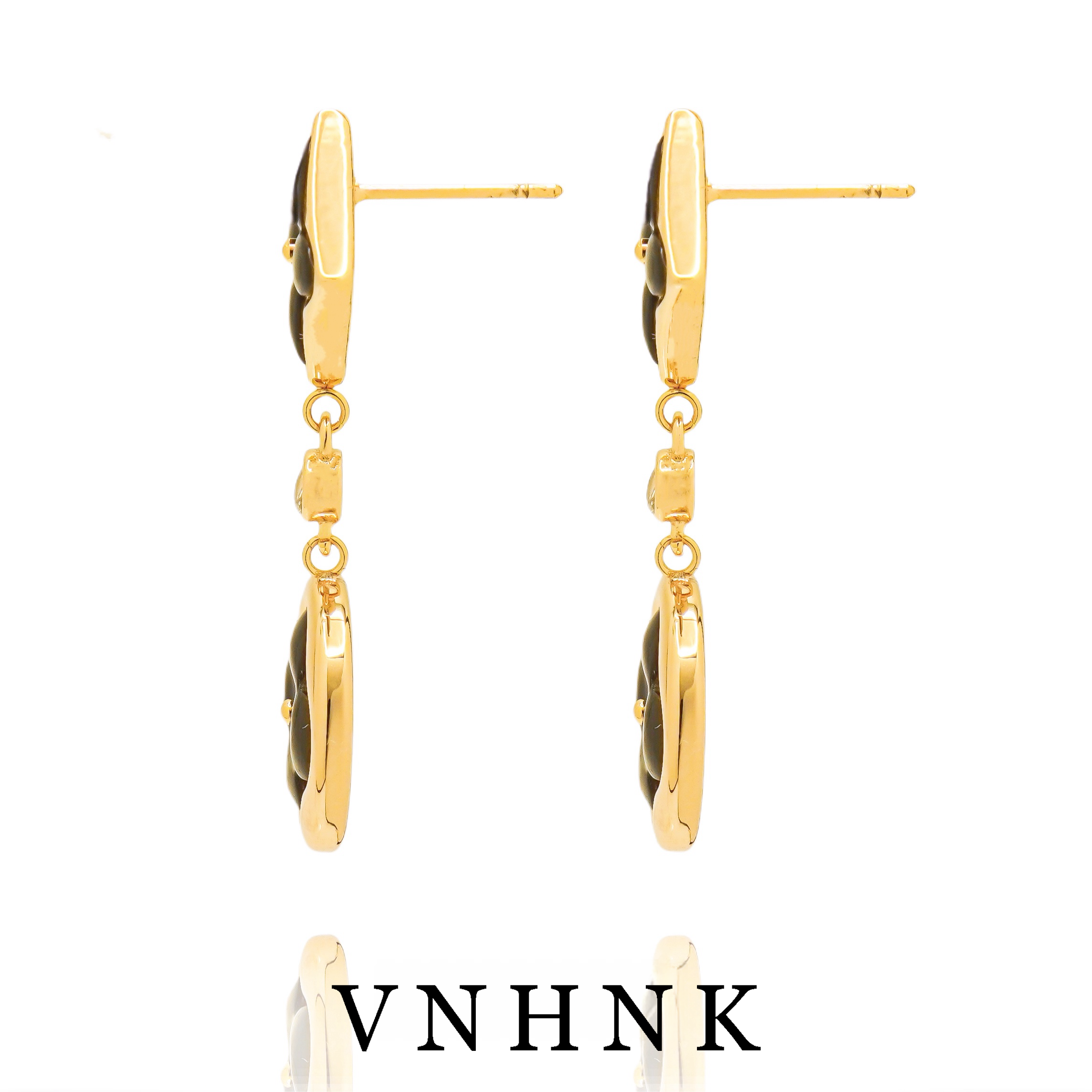 钛钢耳饰 美可儿   R67     玫瑰色小众百搭耳环