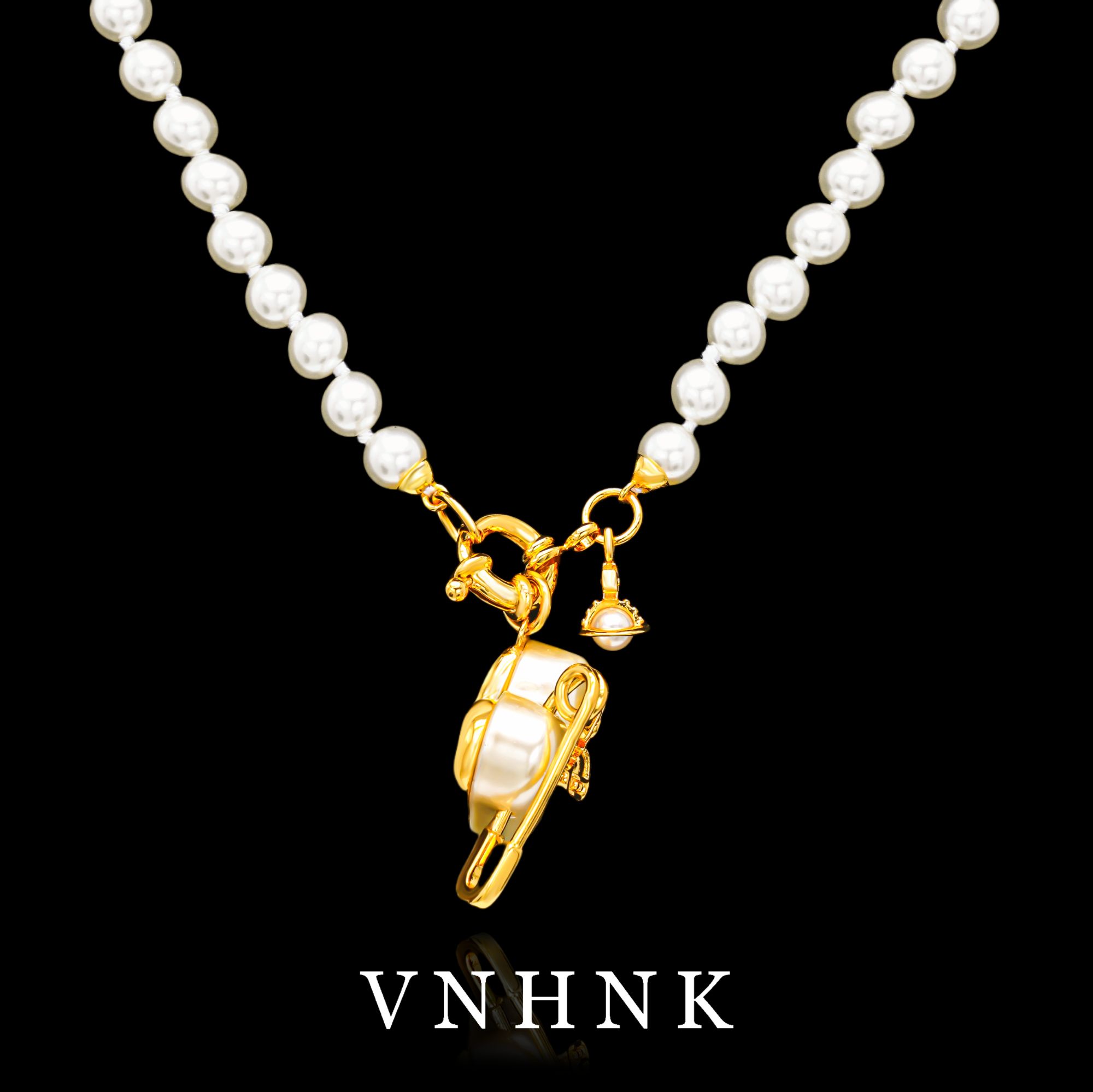 铜合金仿珍珠项链 美可儿   A453    白色(40cm 6mm)气质项链预售