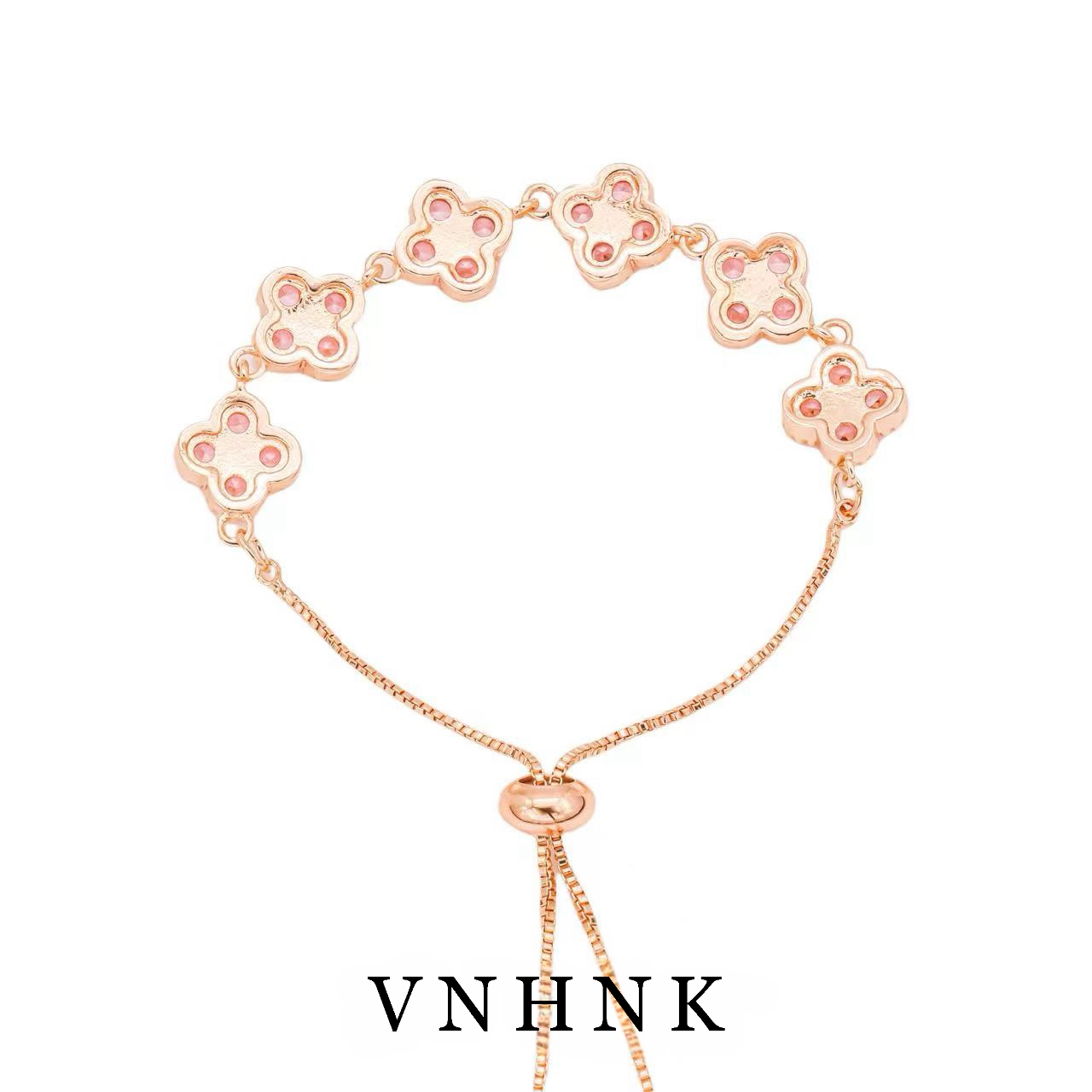 铜合金合成锆石手链 美可儿   B573   玫瑰色（24cm）百搭手链