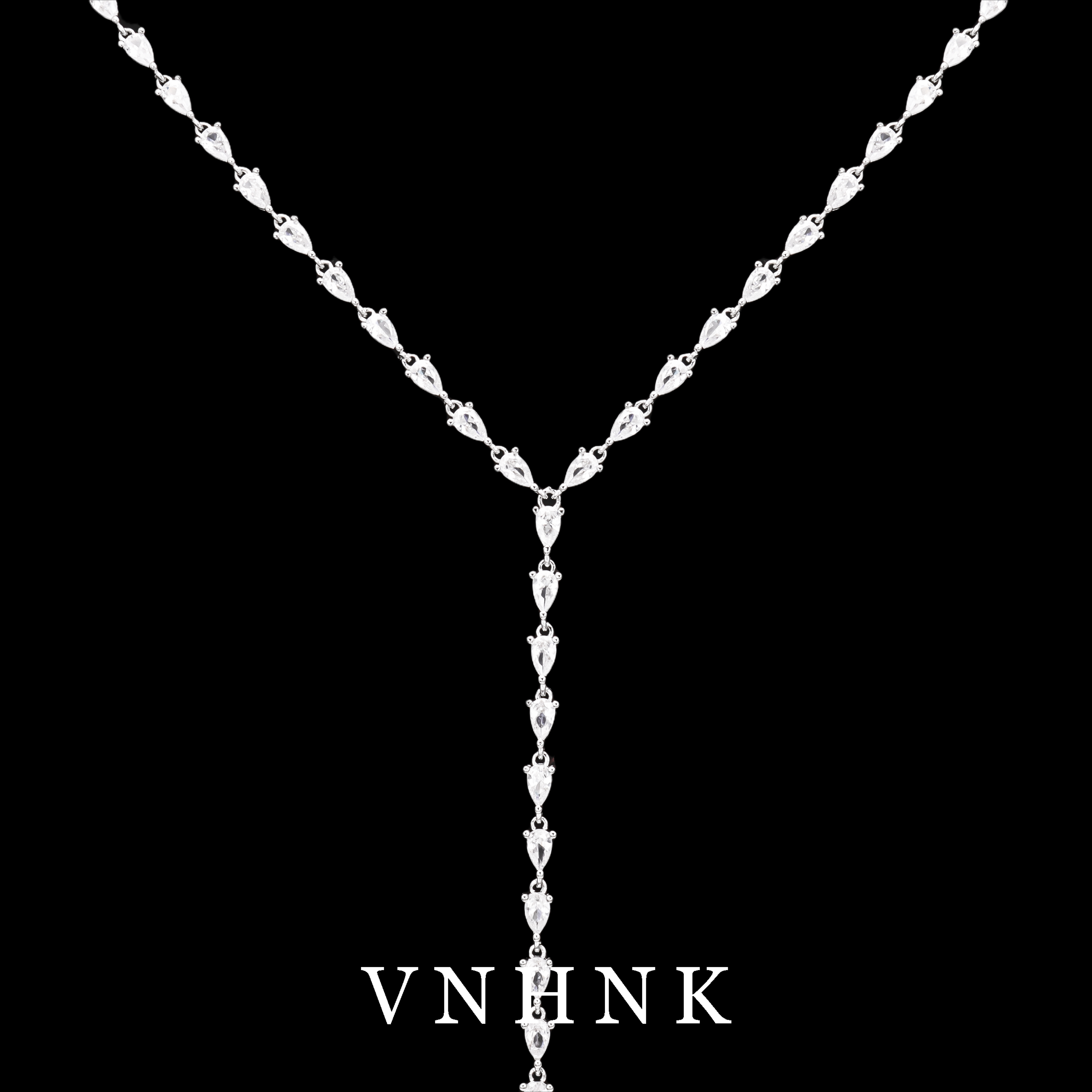 铜合金合成锆石项链 美可儿   D376   银色（70cm）时尚气质项链