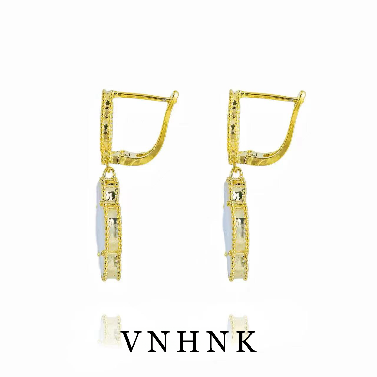 铜合金合成锆石耳饰 美可儿   H216   金色时尚气质百搭耳环