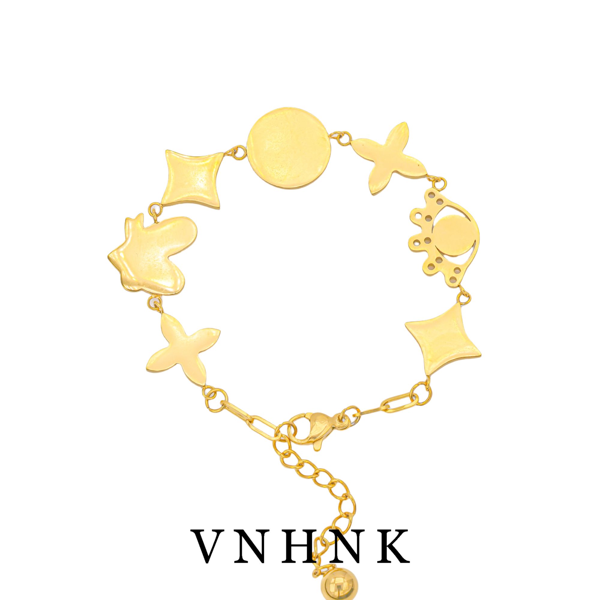 钛钢手链 美可儿   D417   金色（21cm）时尚气质百搭手链