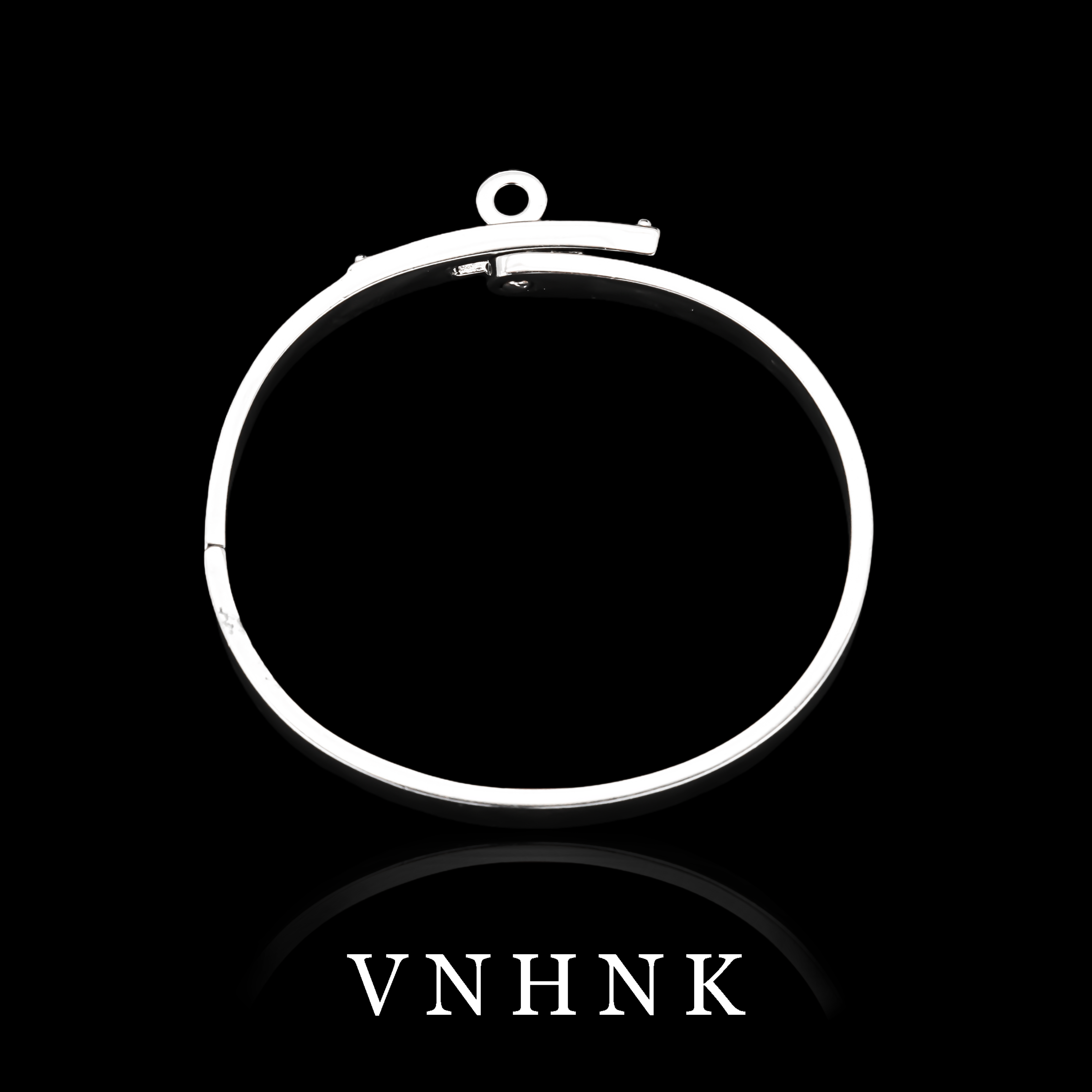 铜合金合成锆石手镯 美可儿   S455  银色(59✖️48mm)时尚百搭手镯