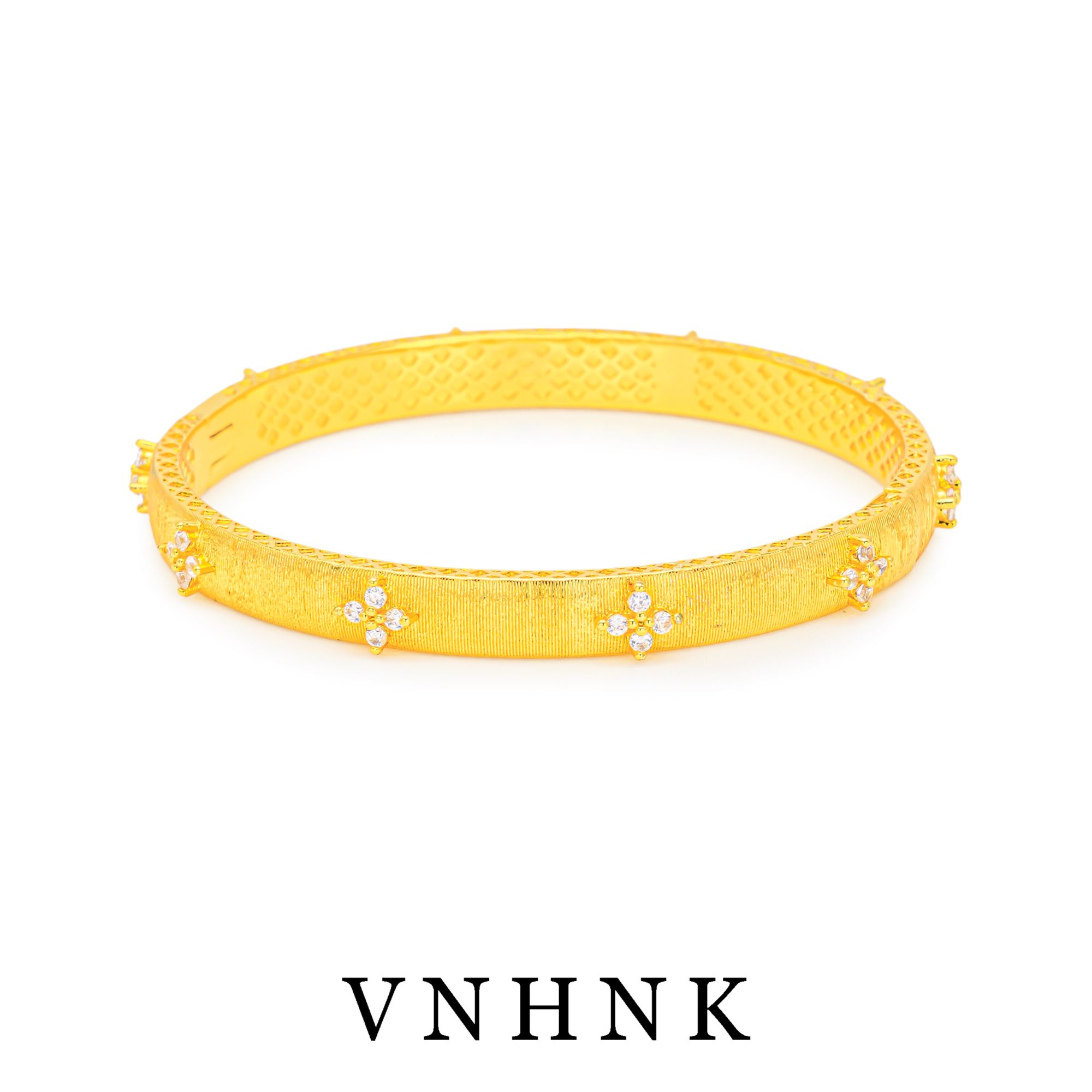 铜合金合成锆石手镯 美可儿   A416    金色（58mm) 百搭手镯