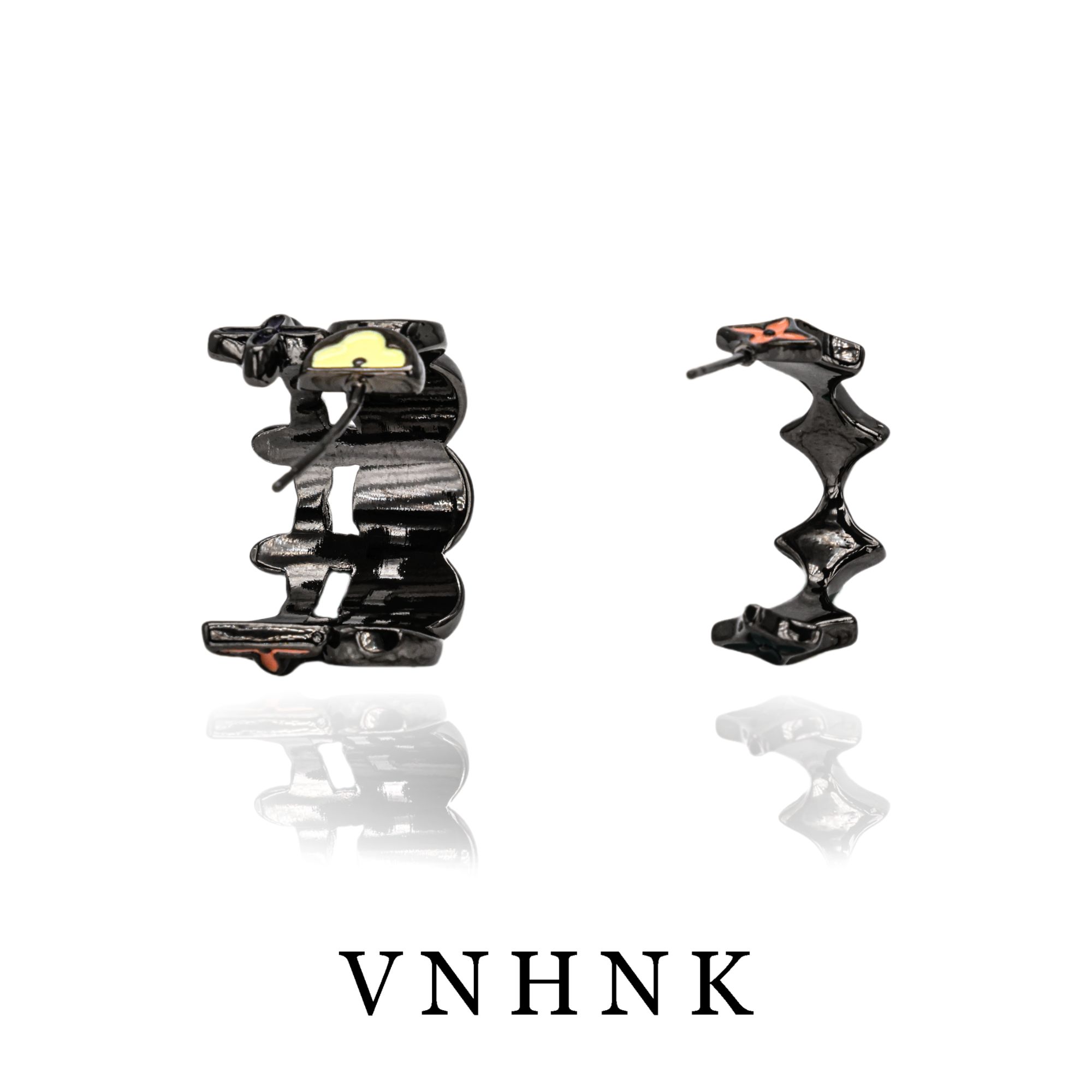 铜合金耳饰 美可儿  C220  黑色时尚气质百搭耳环