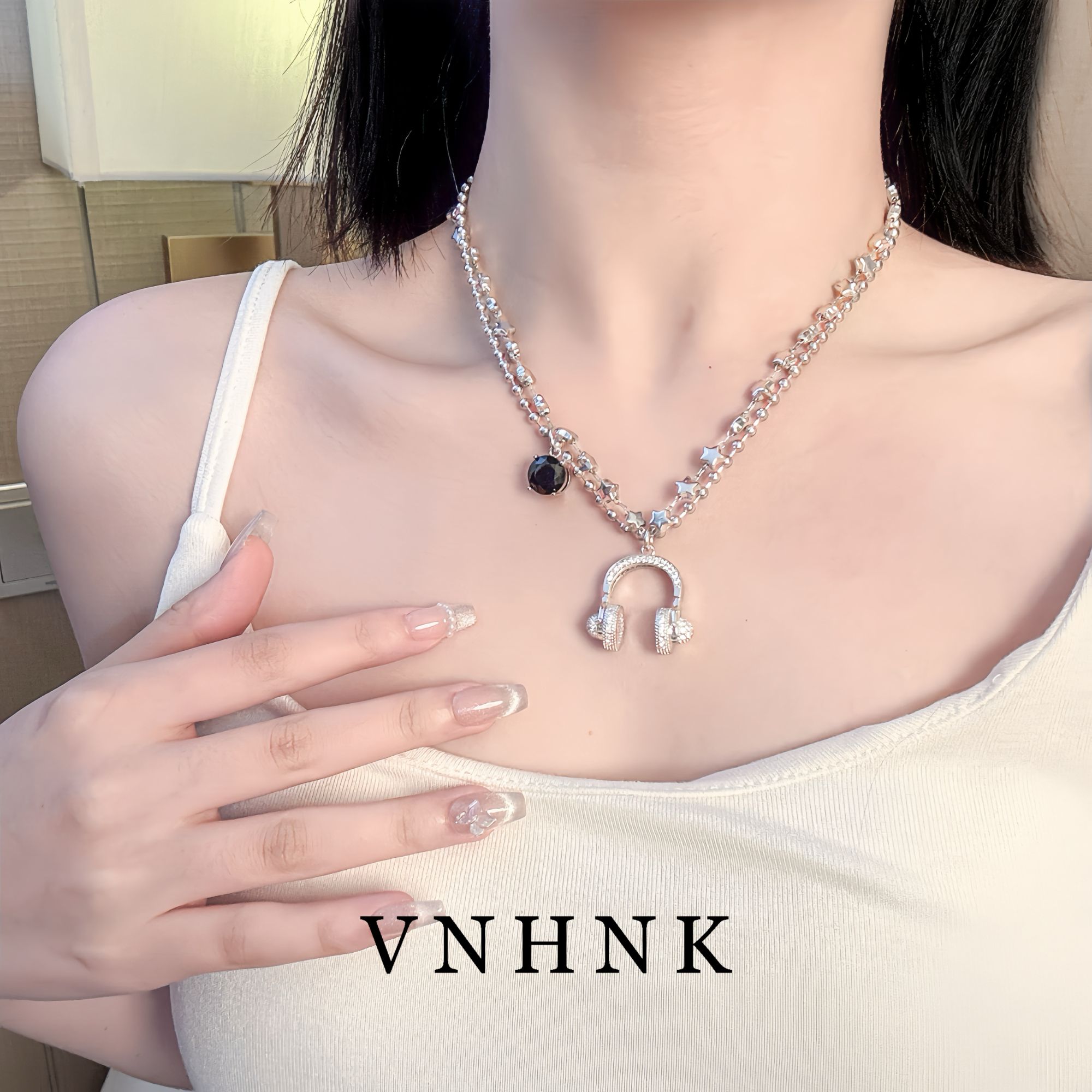 铜合金项链 美可儿   D206   银色（48cm）气质小众时尚项链