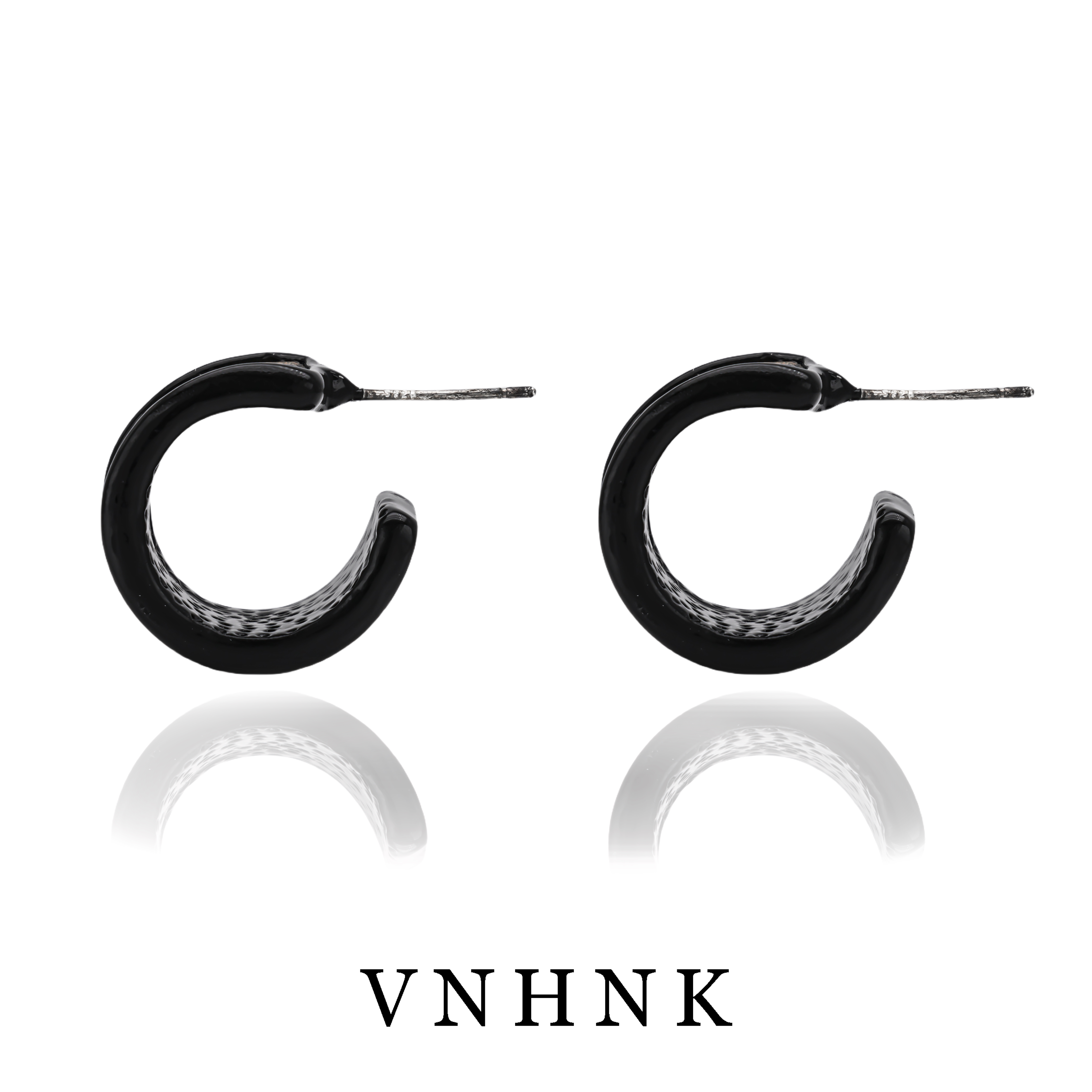 铜合金耳饰 美可儿    D312   黑色(12mm)时尚气质百搭耳环