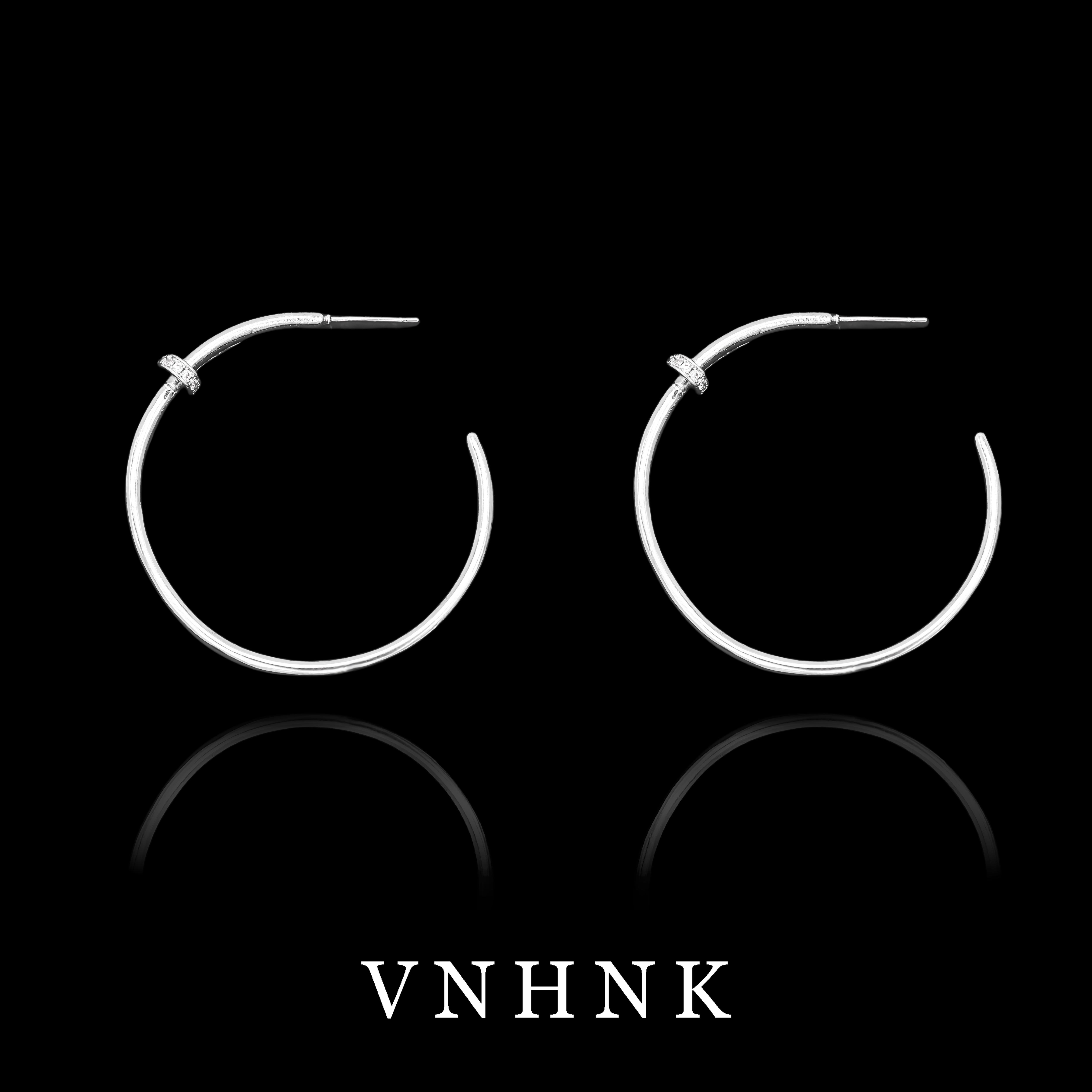 铜合金合成锆石耳饰 美可儿  B120   银色（45mm）时尚气质百搭耳环