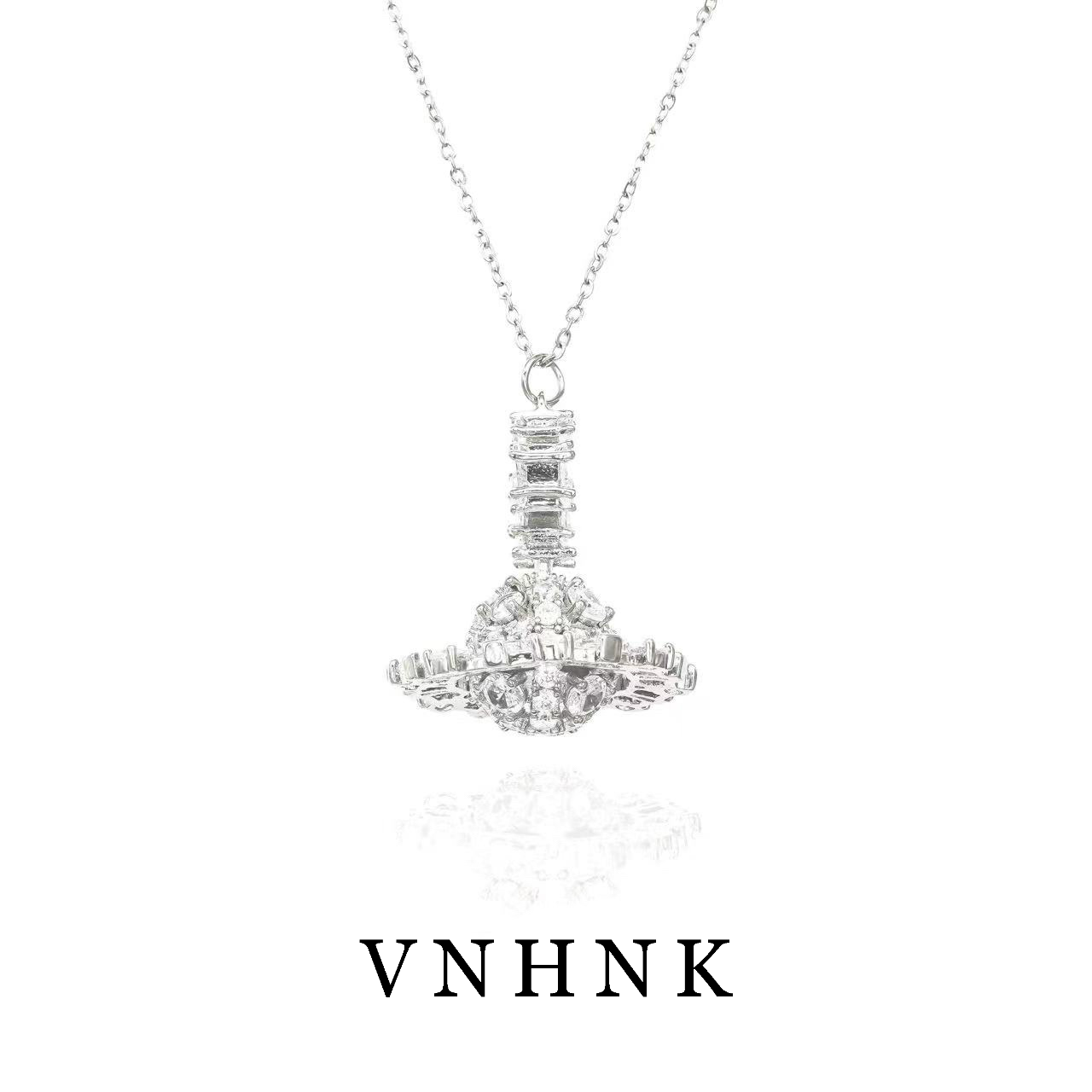 铜合金项链 美可儿  G437   银色（47cm）气质小众项链