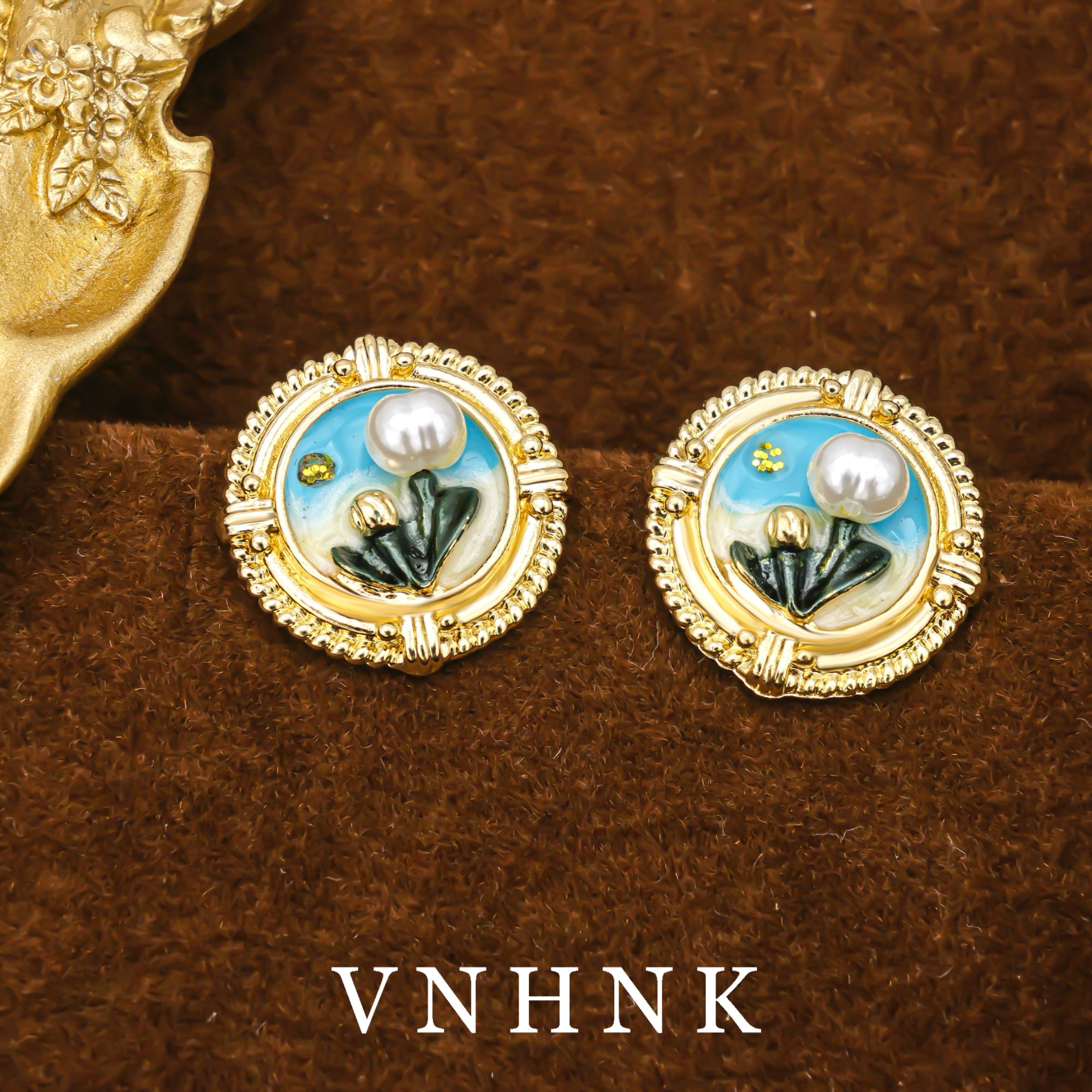 铜合金仿珍珠耳饰 美可儿   G11   彩色时尚气质小众耳环