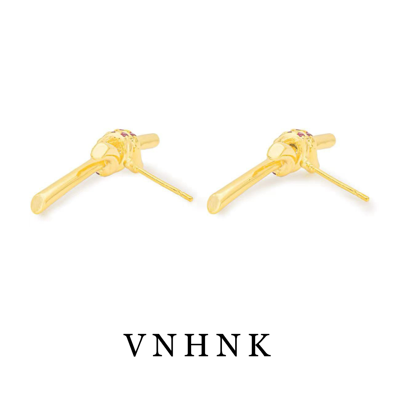 铜合金合成锆石耳饰 美可儿  B511    金色小众百搭耳环