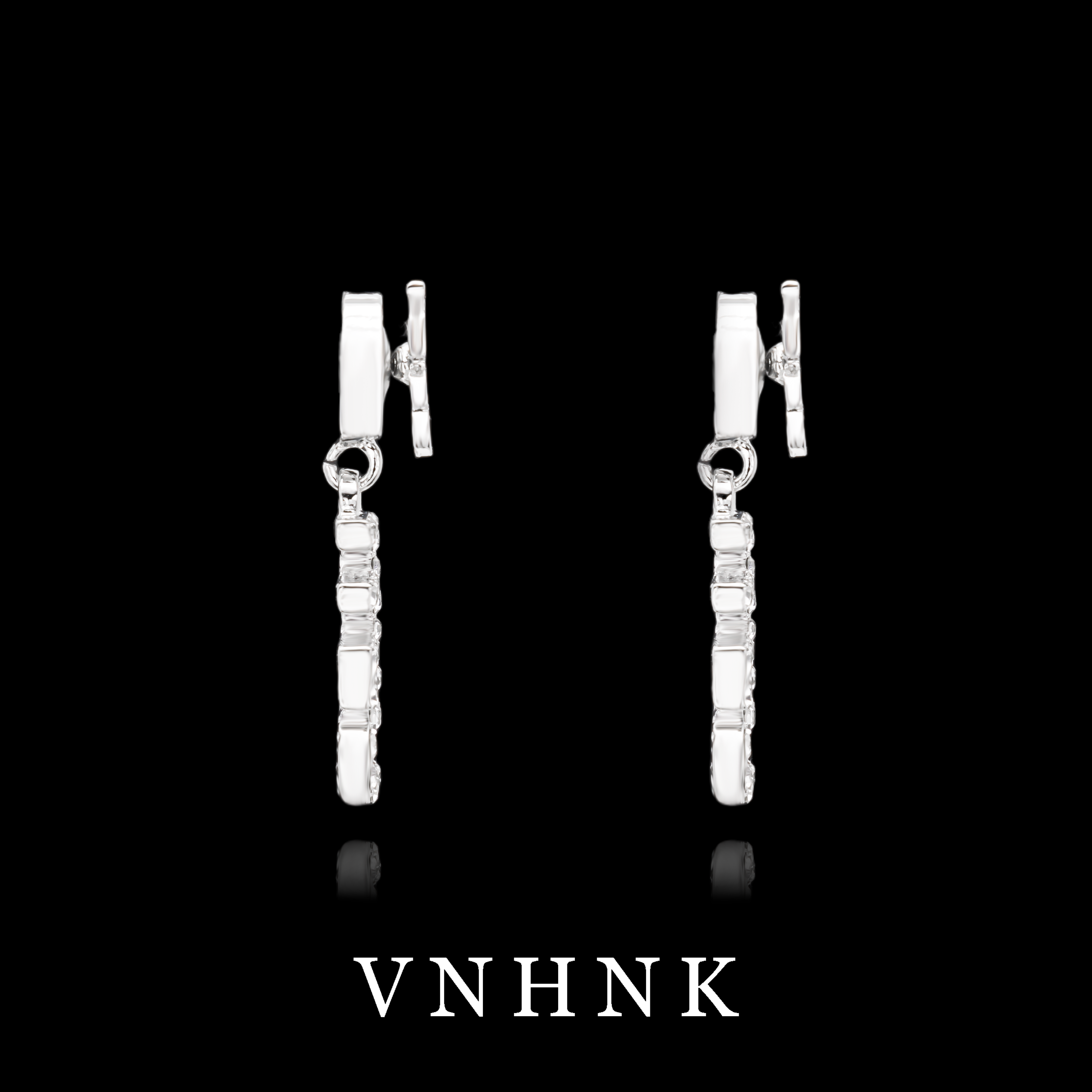 铜合金合成锆石耳饰 美可儿   E658   银色时尚气质耳环