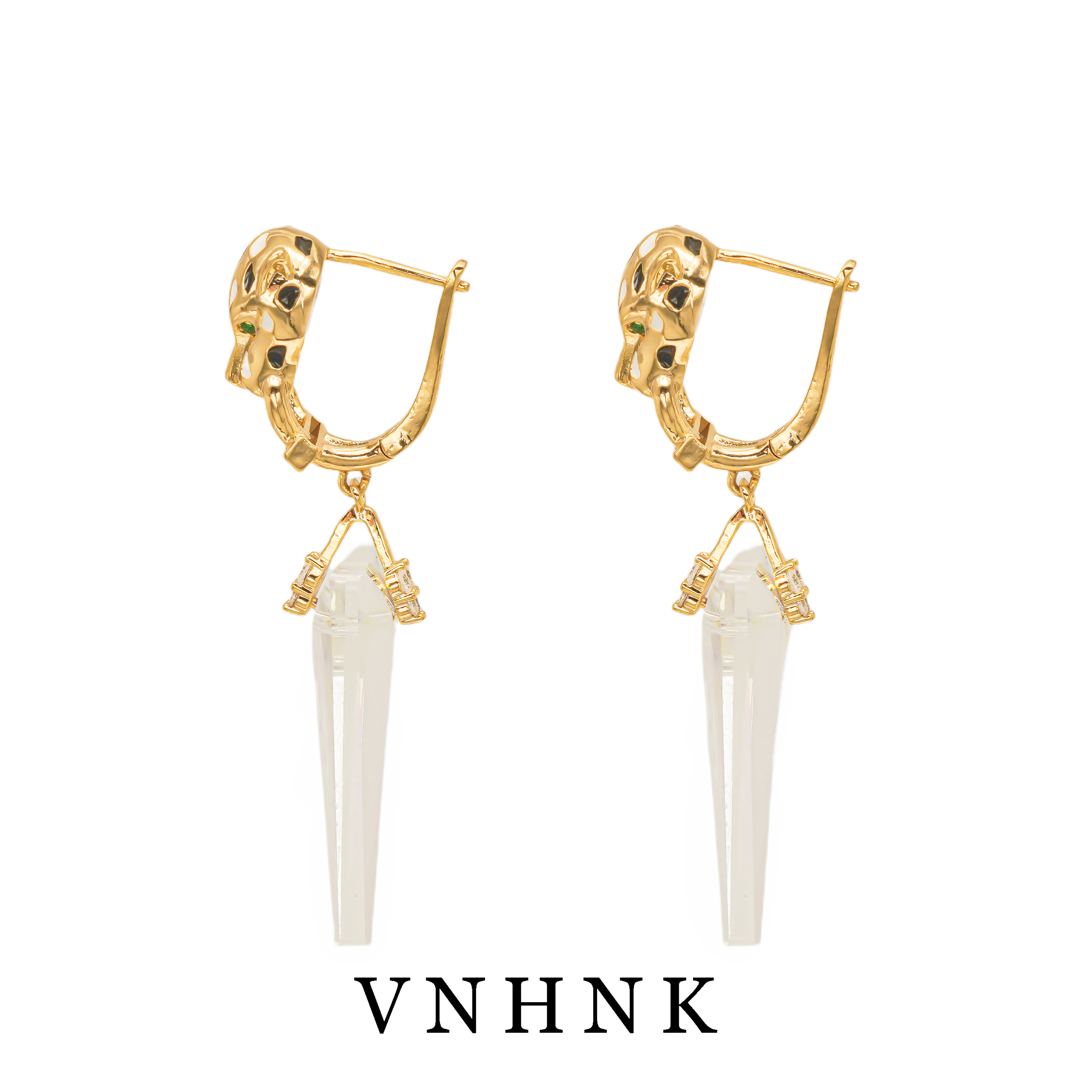 铜合金仿水晶耳饰 美可儿   B530    金色简约时尚耳环