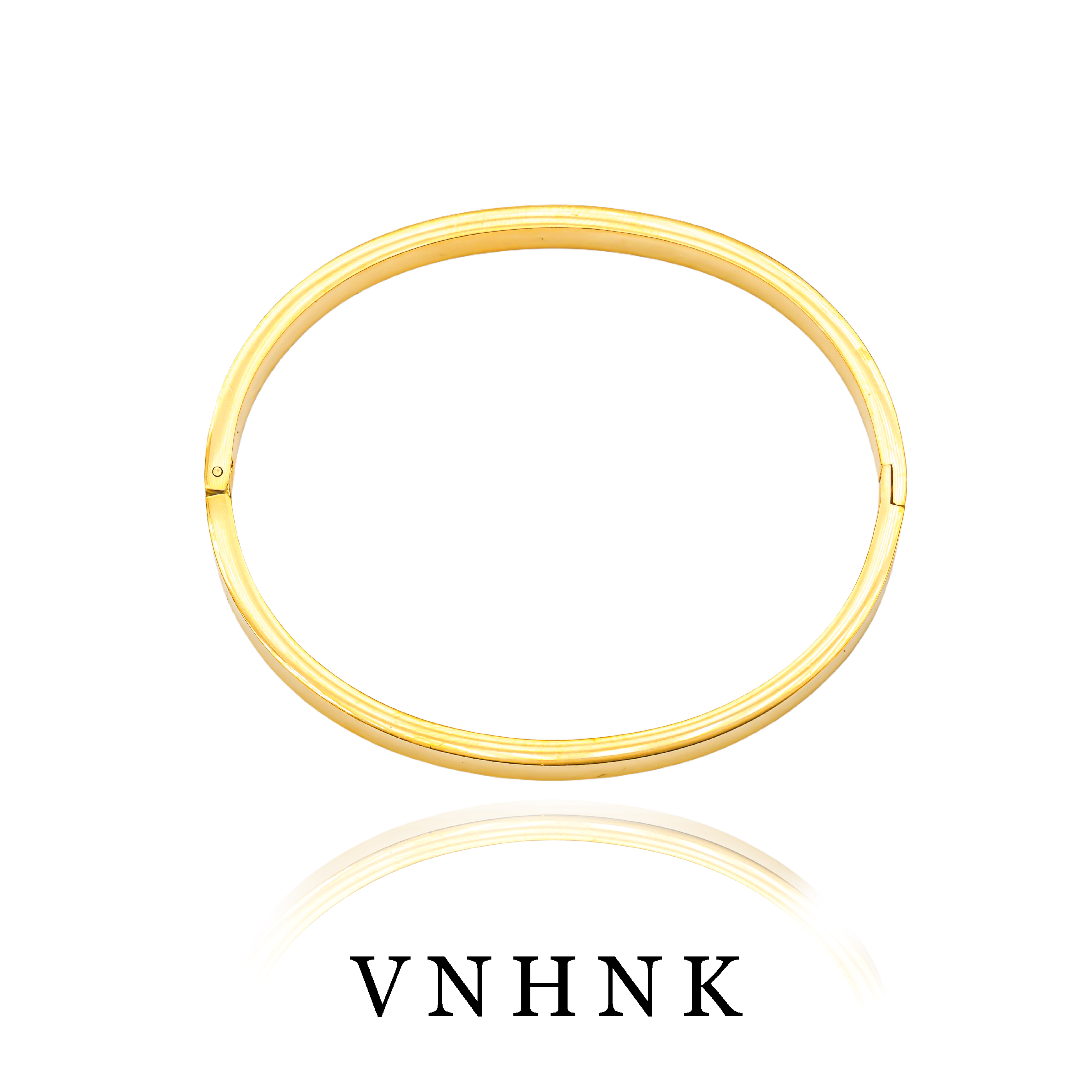 钛钢手镯 美可儿  H555    金色 (58✖️48mm）气质手镯