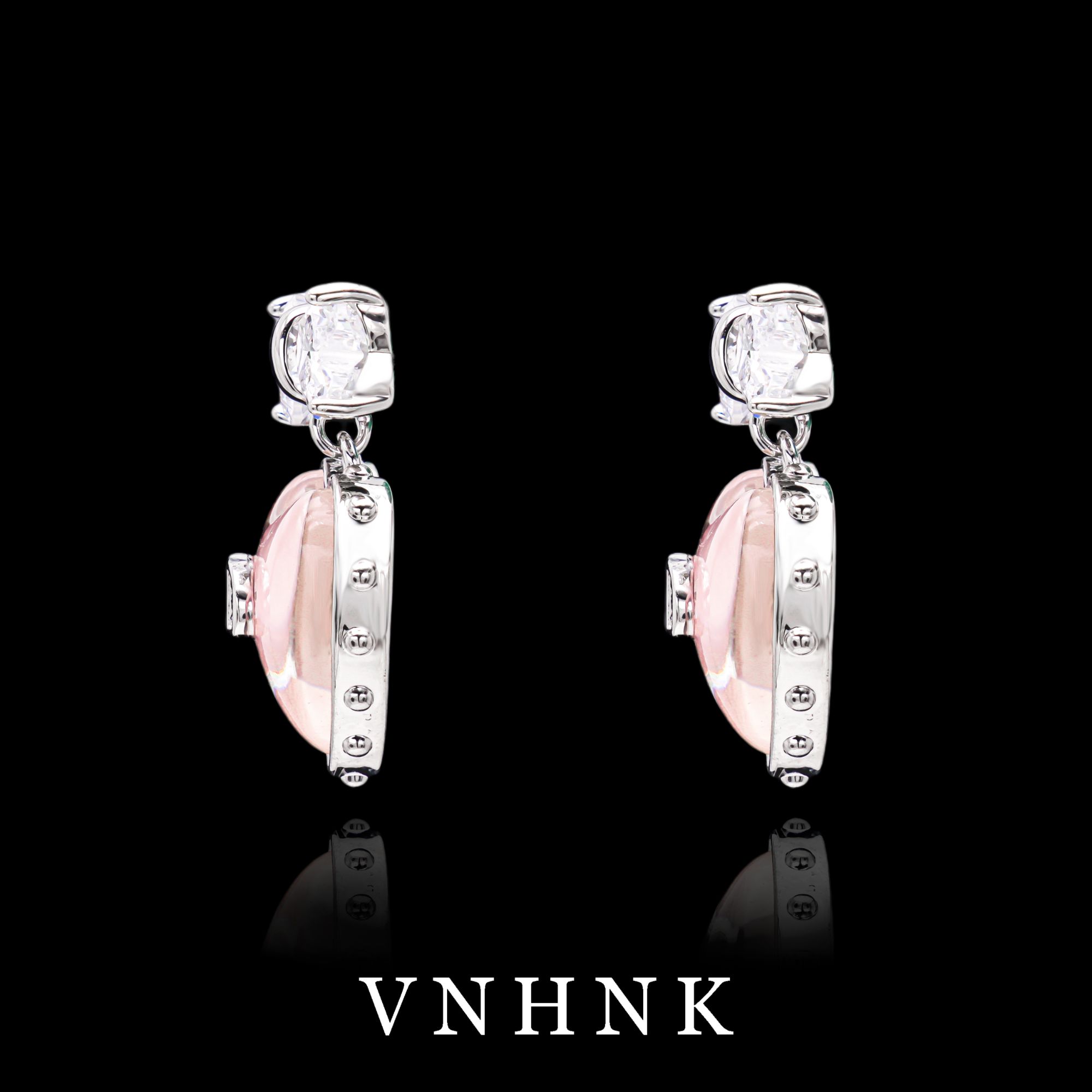 铜合金耳饰 美可儿  E81   粉色时尚气质耳环