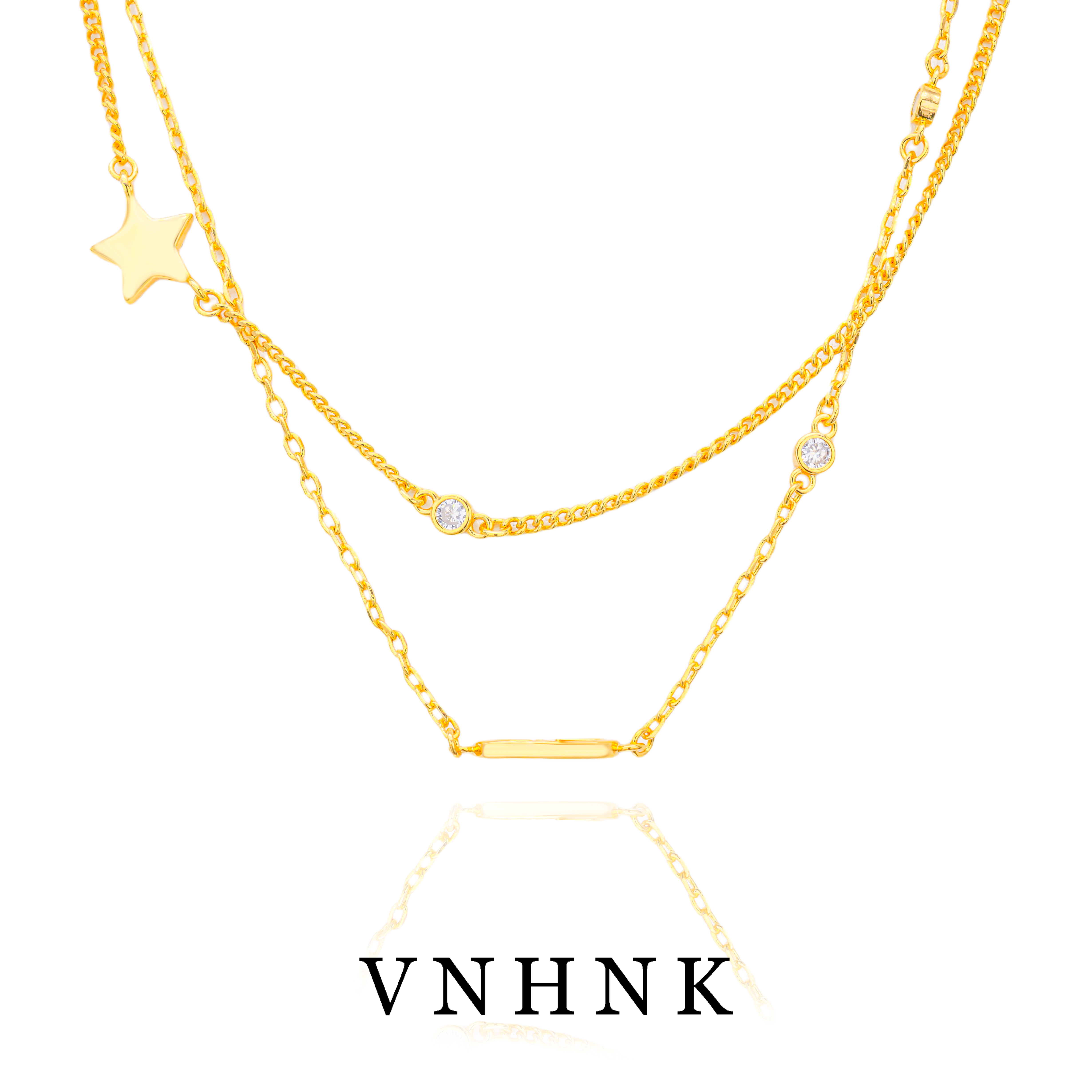 铜合金合成锆石项链 美可儿     C352  金色（43cm）时尚项链