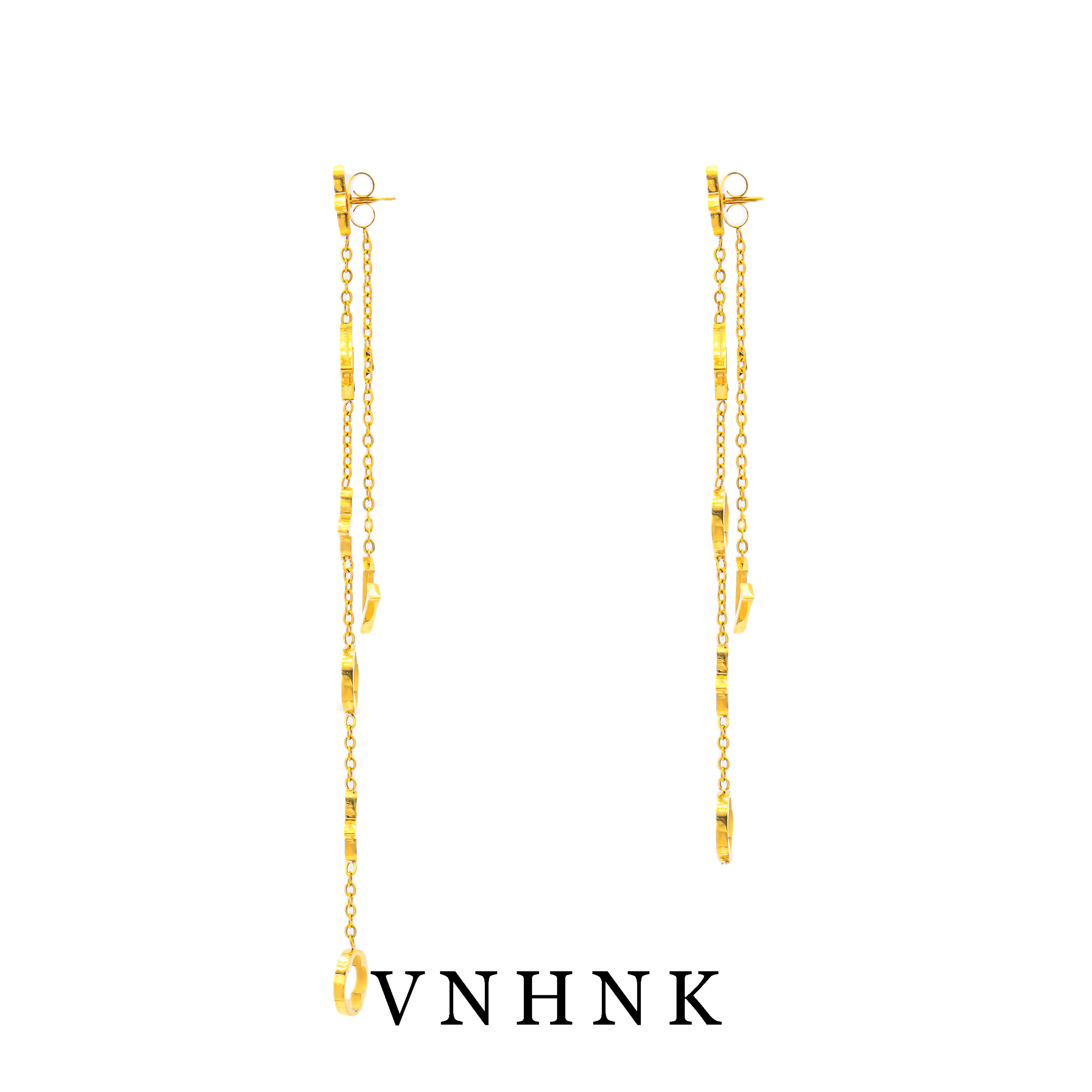 钛钢耳饰 美可儿   M259  金色时尚气质百搭耳环