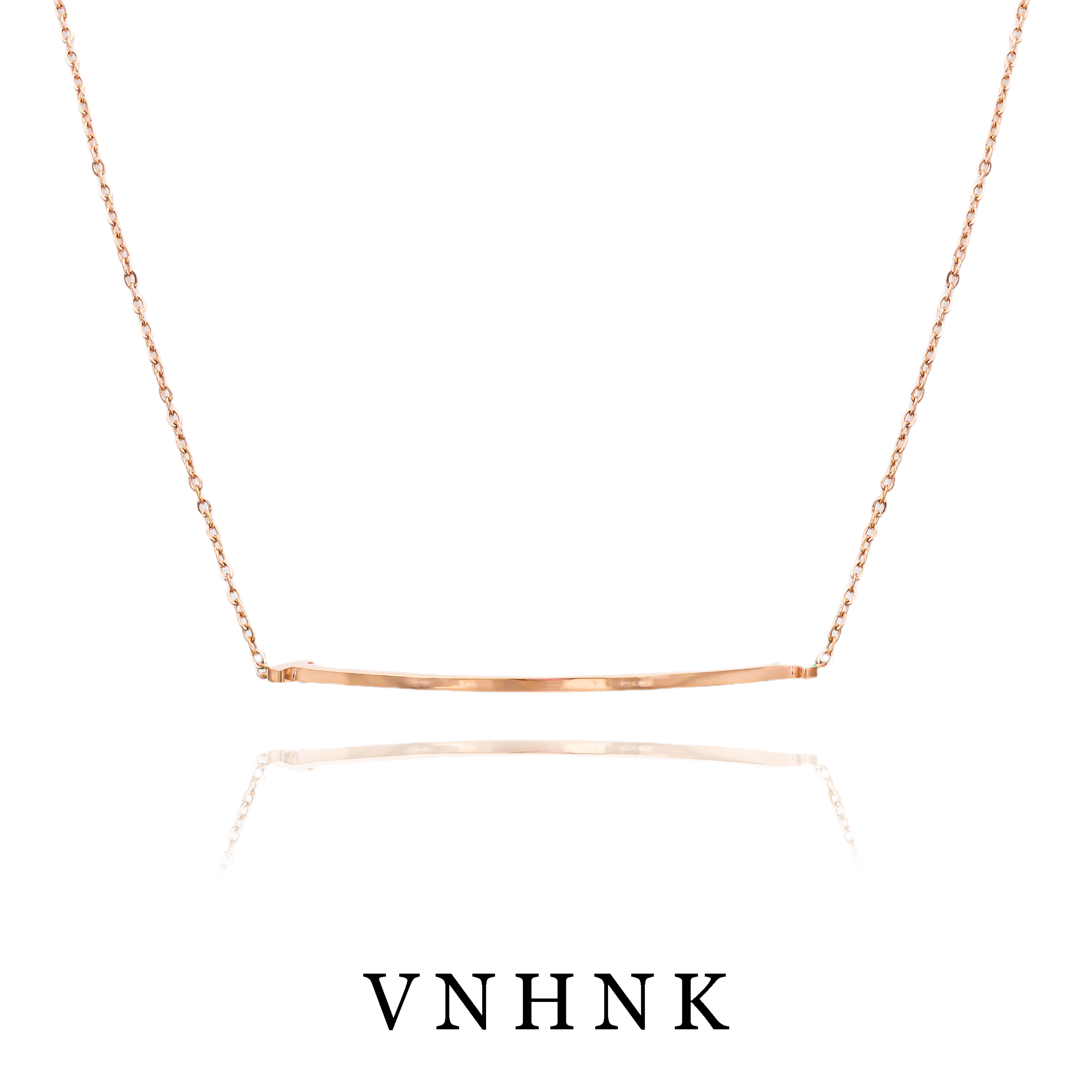 钛钢项链 美可儿  YS504   （50CM）玫瑰色时尚气质个性项链