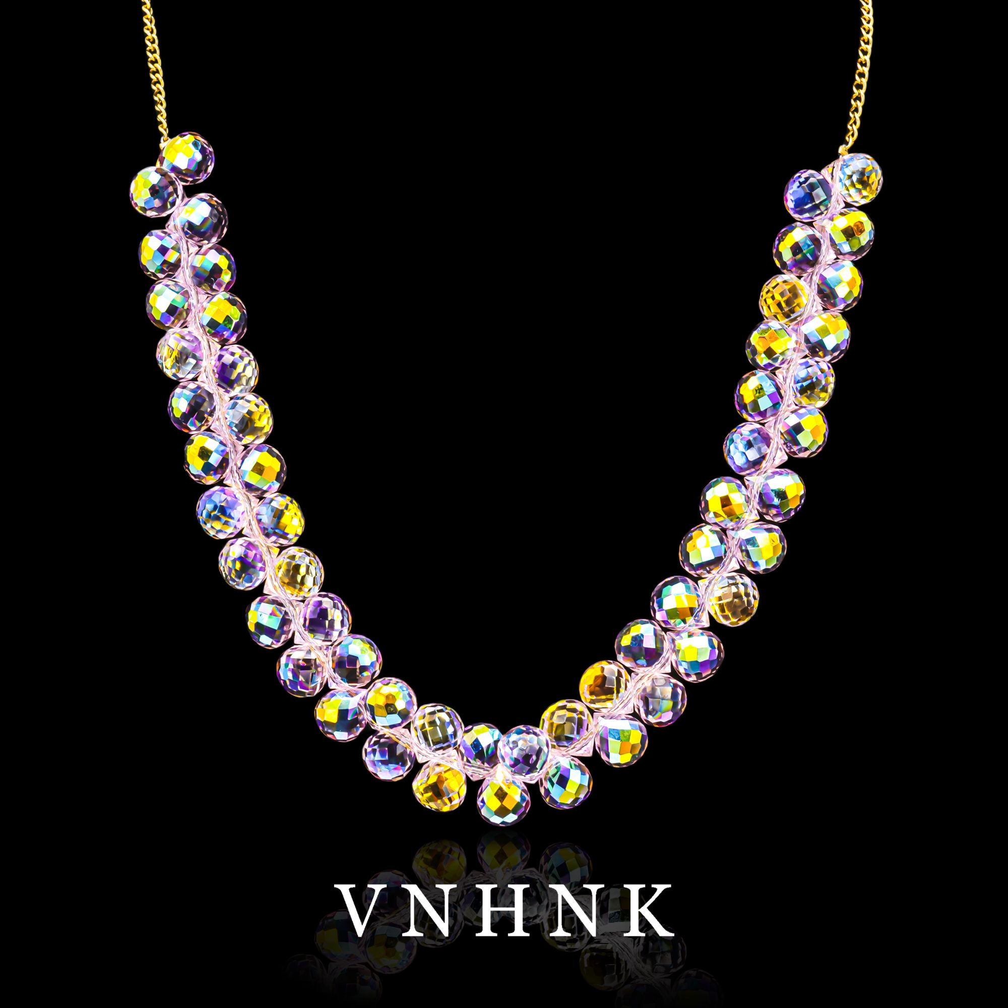 铜合金仿水晶项链 美可儿  A675  粉色气质小众时尚百搭项链