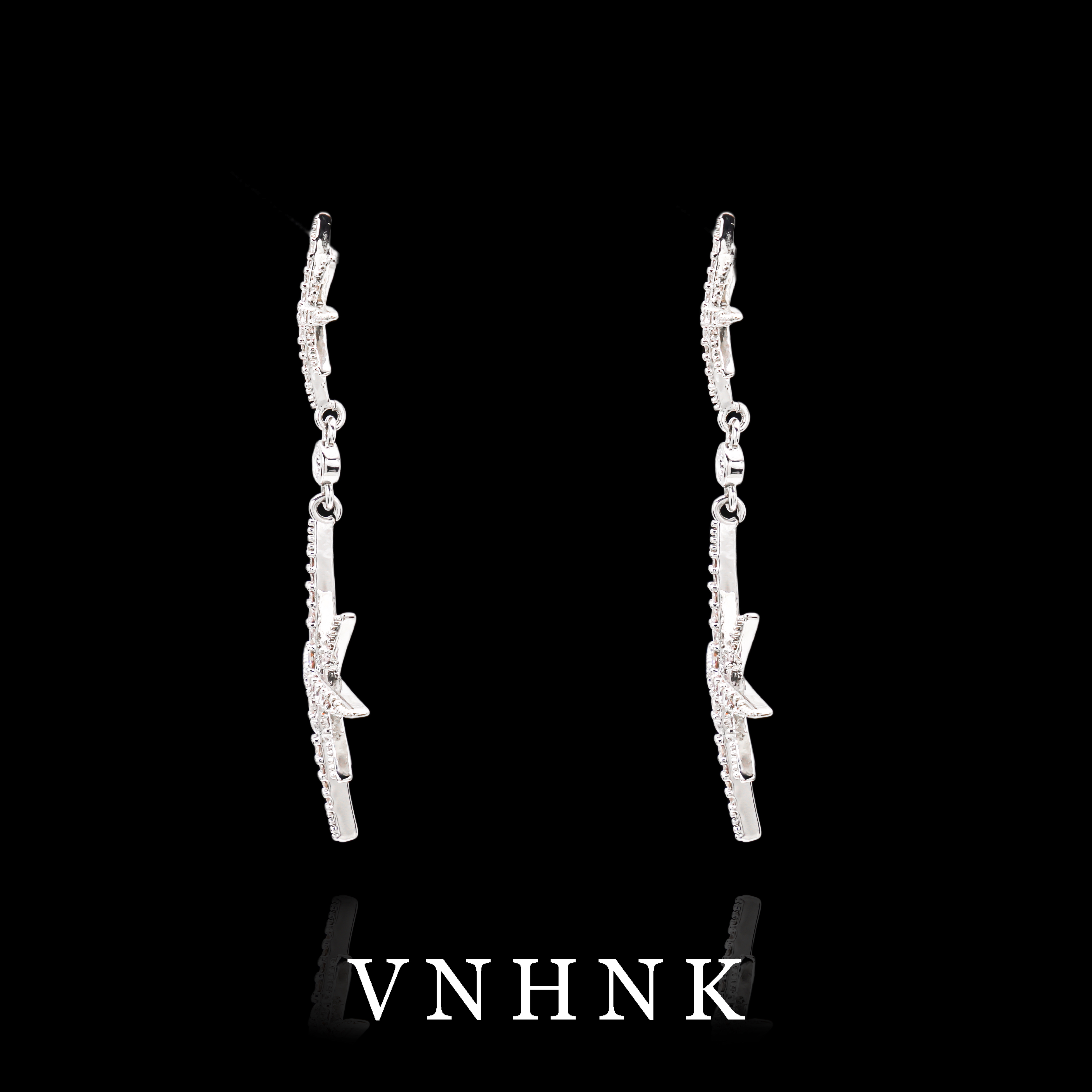 铜合金合成锆石耳饰 美可儿   A717   银色时尚气质百搭耳环