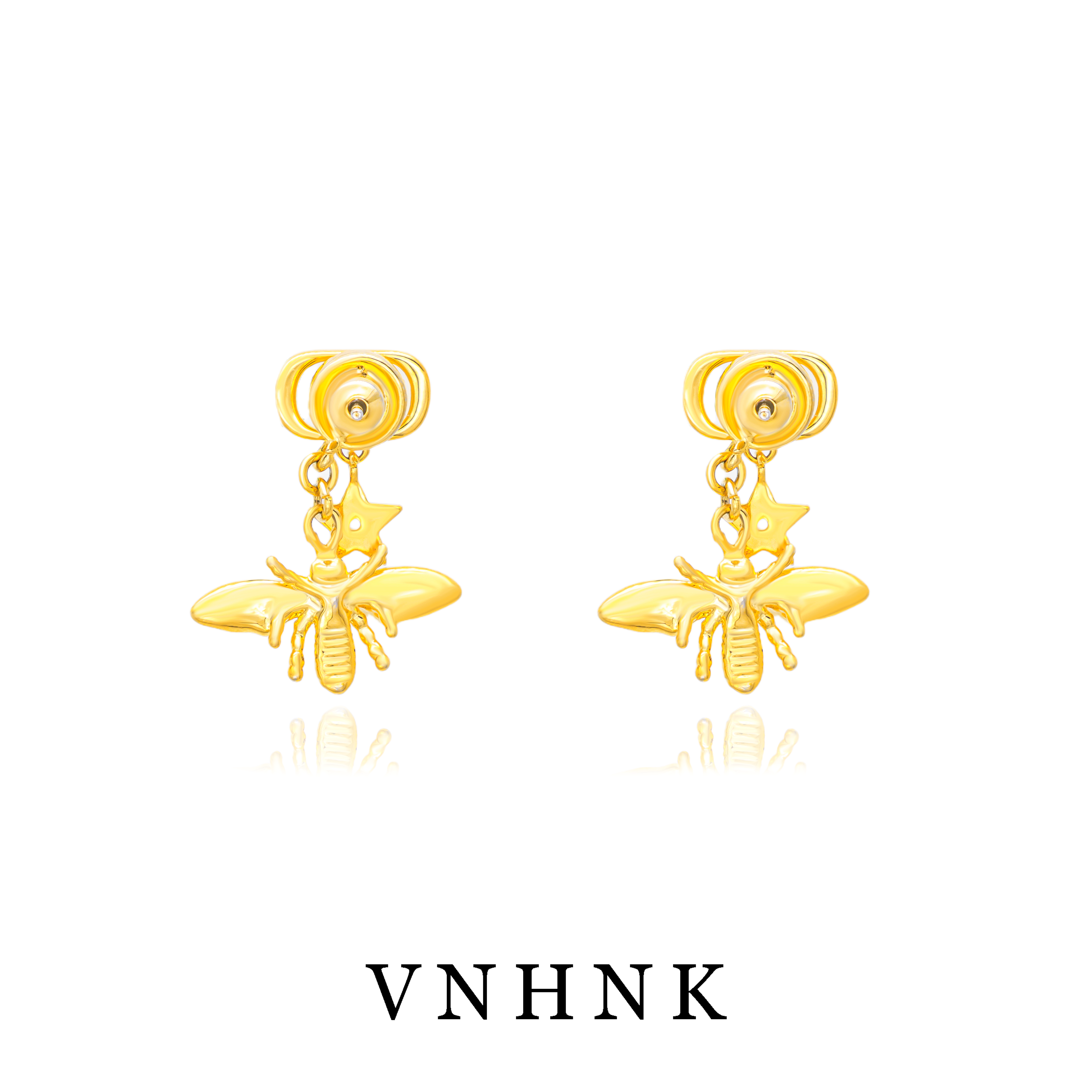 铜合金合成锆石耳饰 美可儿   G402   金色简约时尚耳环