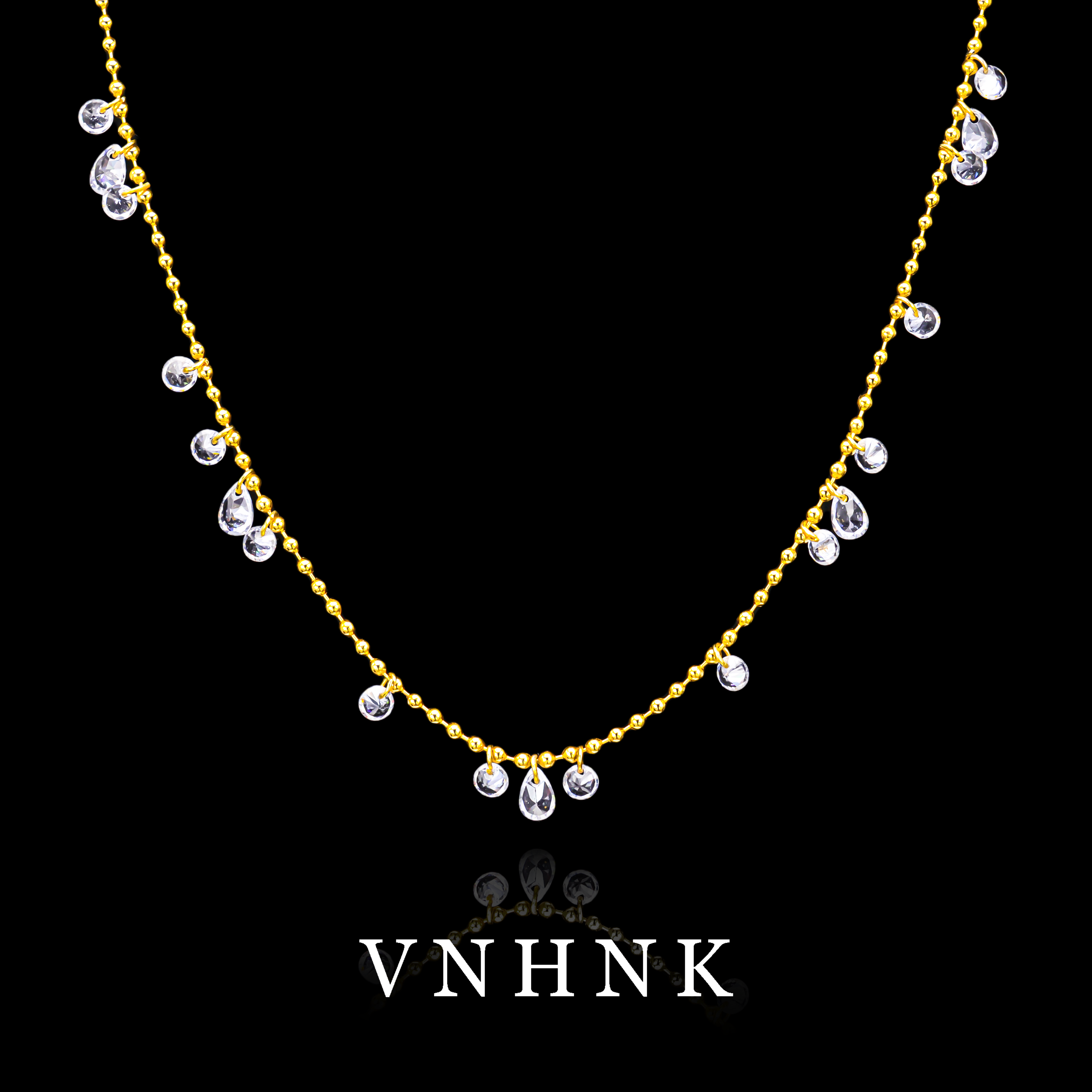 铜合金合成锆石项链 美可儿   G700 (50cm)金色时尚百搭项链