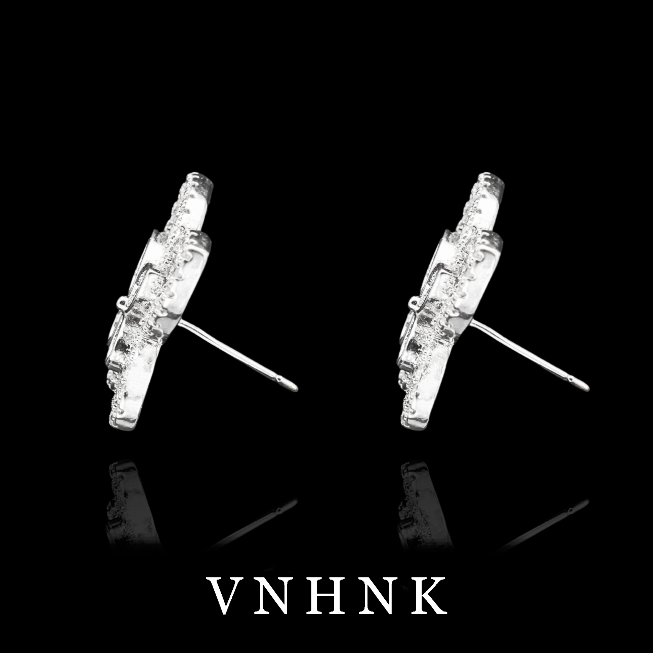 铜合金合成锆石耳饰 美可儿   H632   银色时尚气质耳环