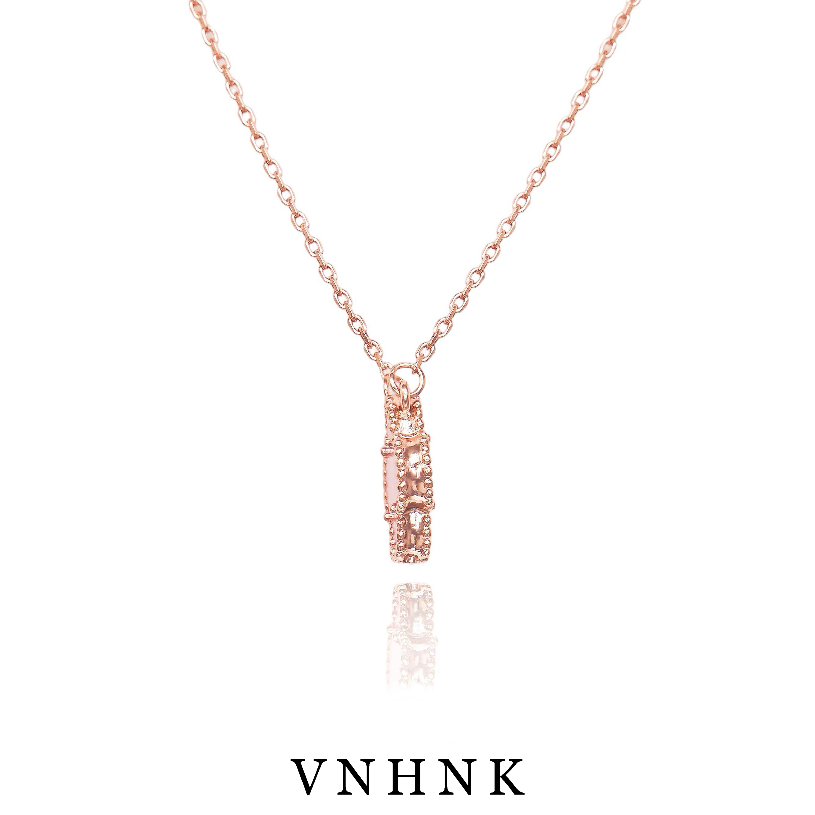 铜合金项链 美可儿   B60   玫瑰色时尚气质项链