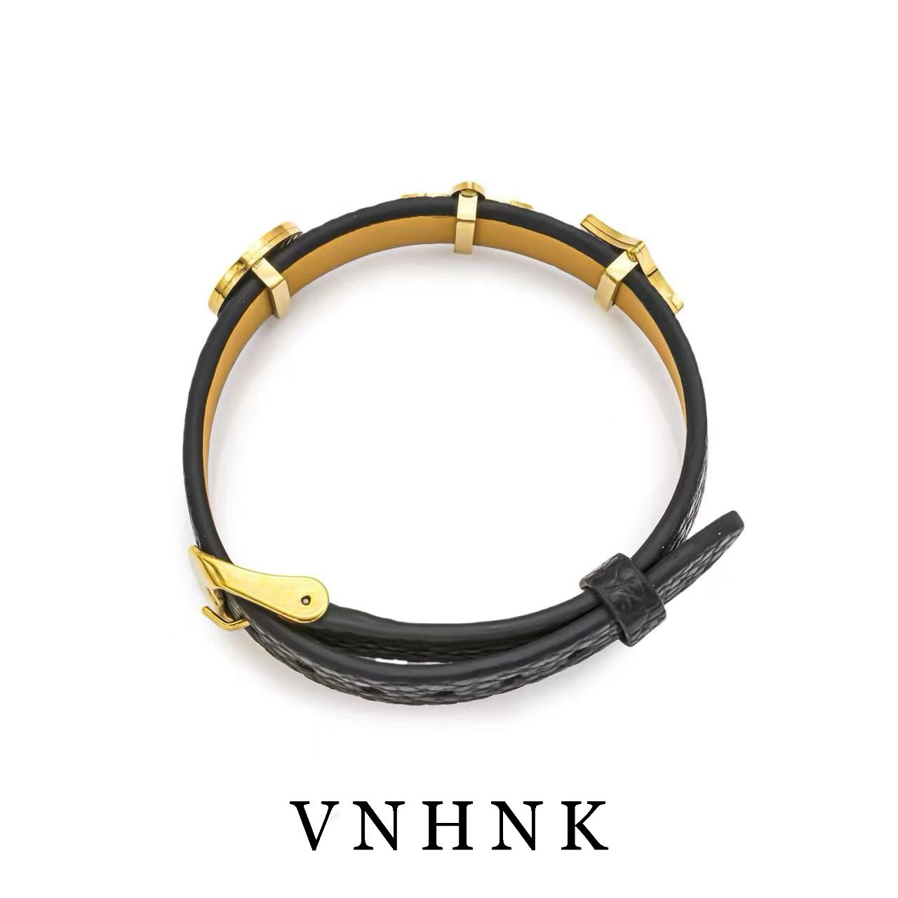 钛钢皮质手链 美可儿   M637    黑色（22cm) 时尚手链