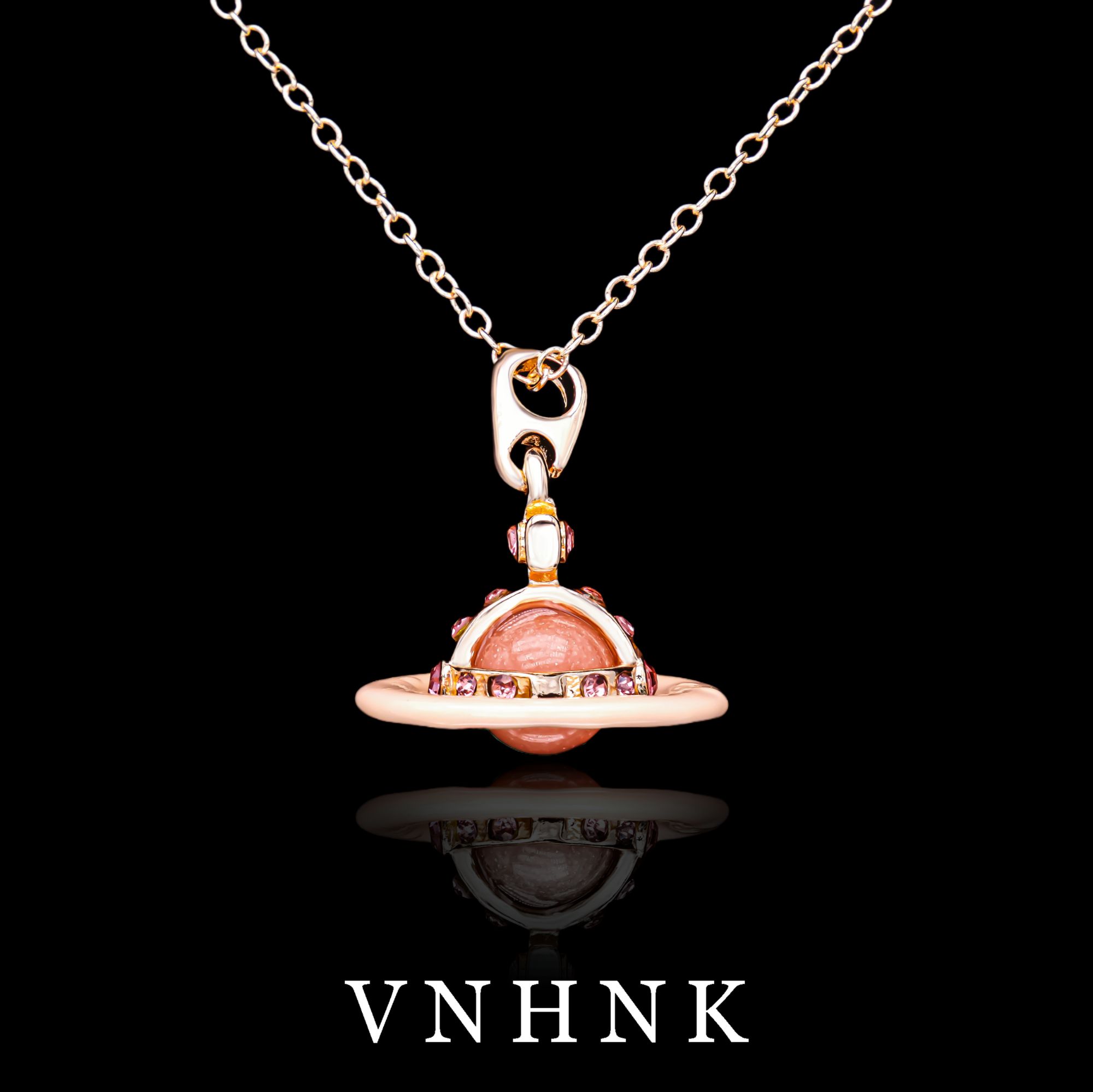 铜合金项链 美可儿   H195   玫瑰色时尚气质经典项链