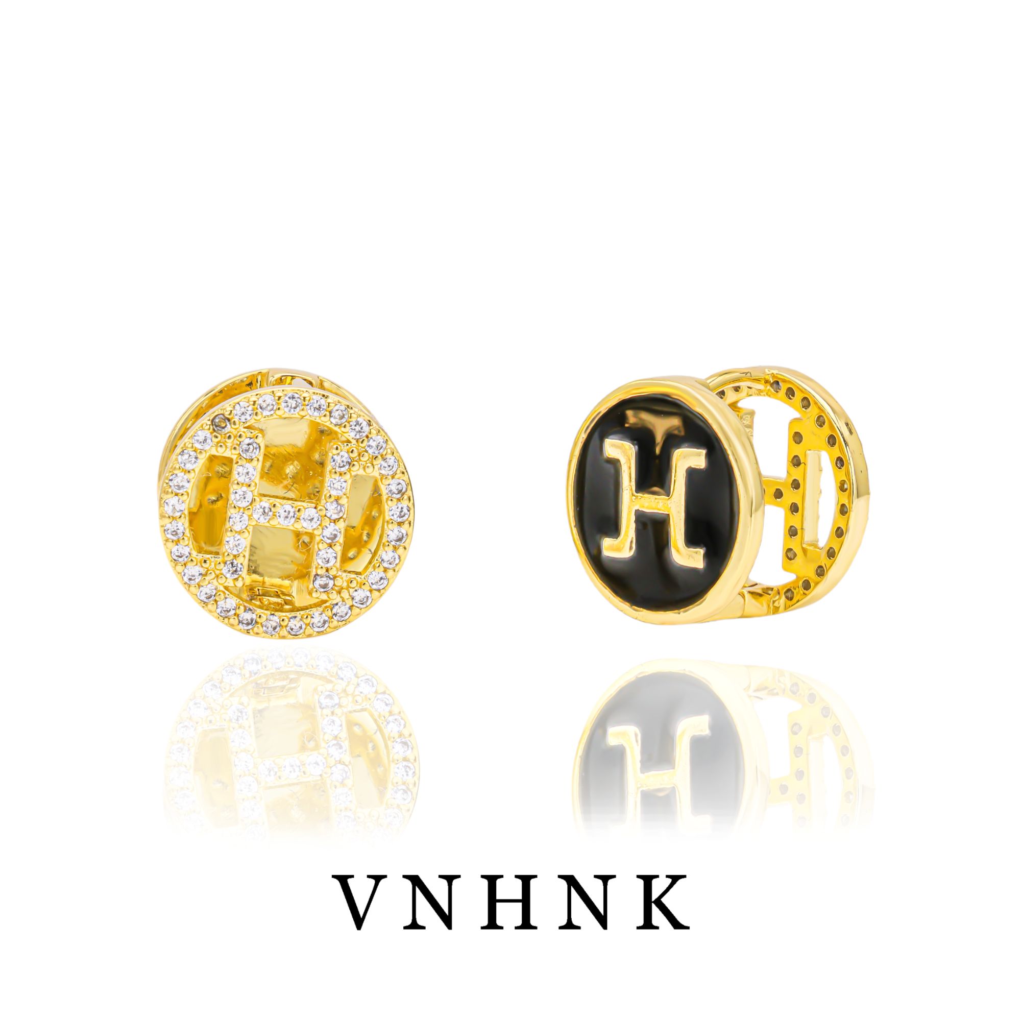 铜合金合成锆石耳饰 美可儿   S416  金色小众百搭耳环