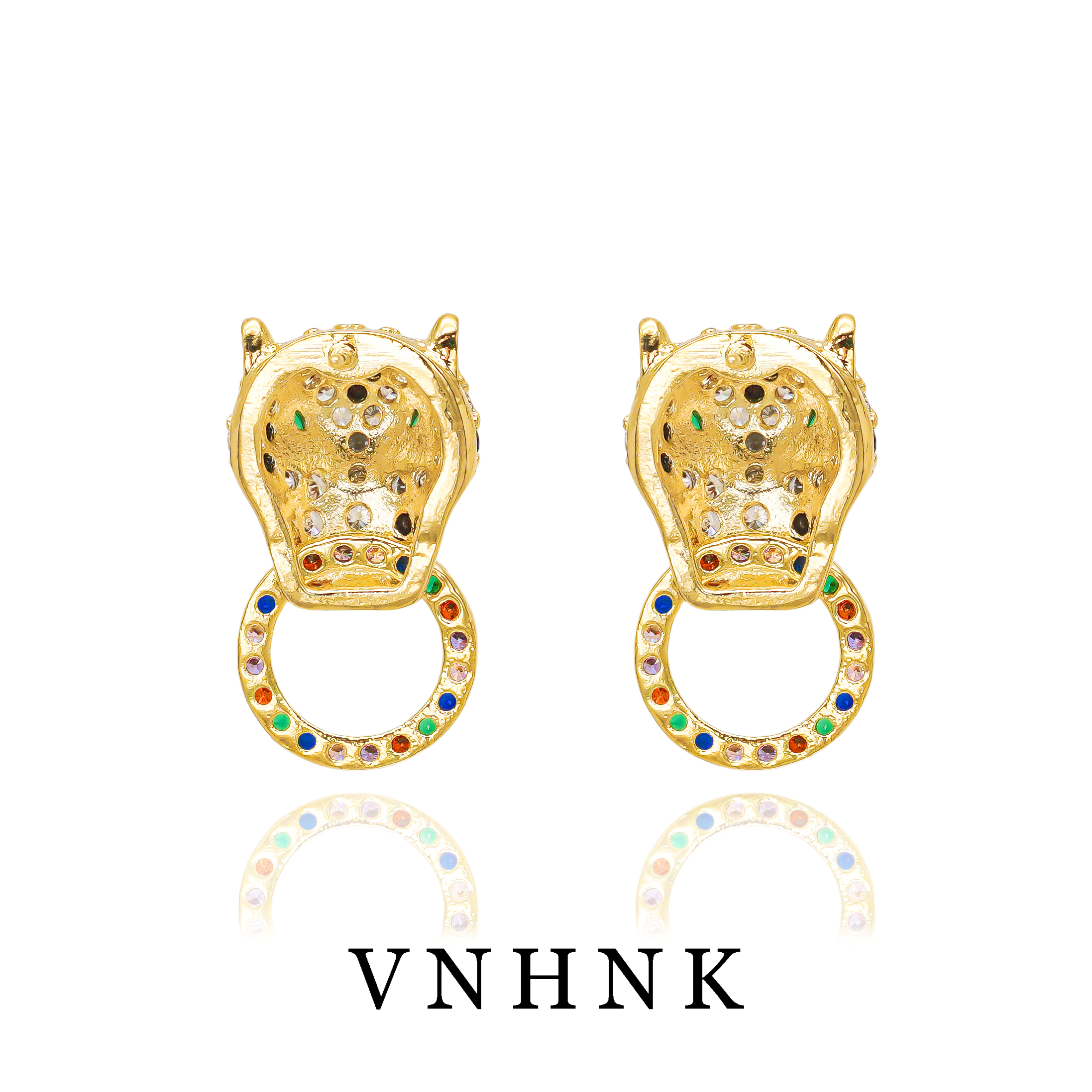 铜合金合成锆石耳饰 美可儿   D113   金色简约时尚耳环