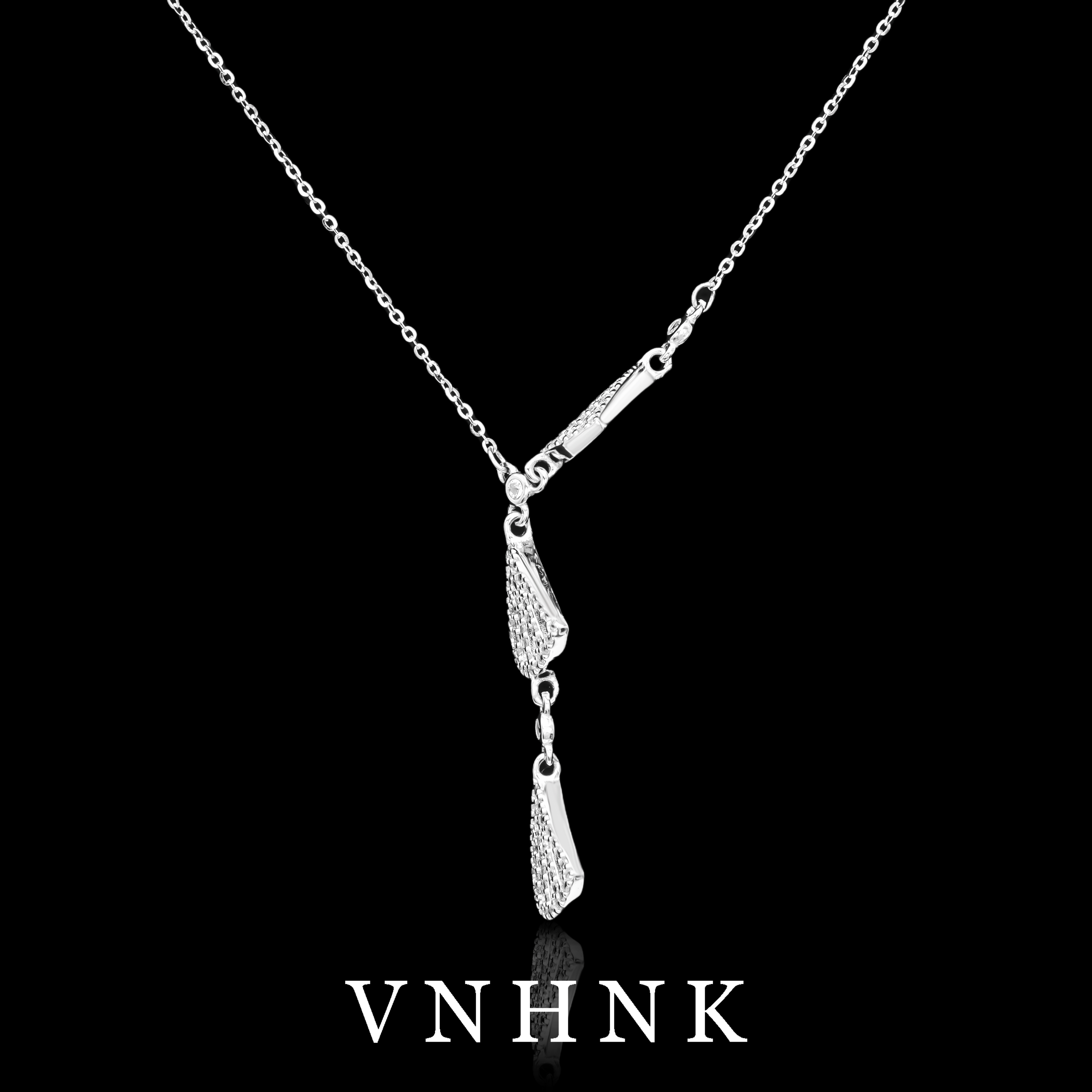 坠链均925银合成锆石 美可儿  C59  银色(47cm)时尚气质项链