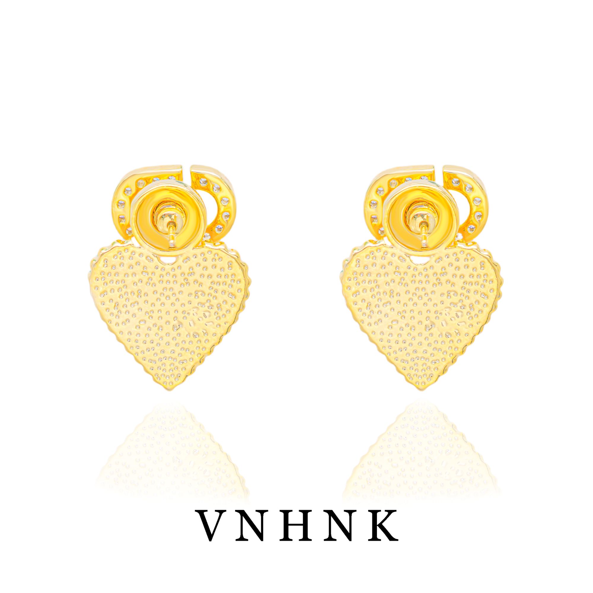 铜合金合成锆石耳饰 美可儿  E668   金色气质时尚耳环