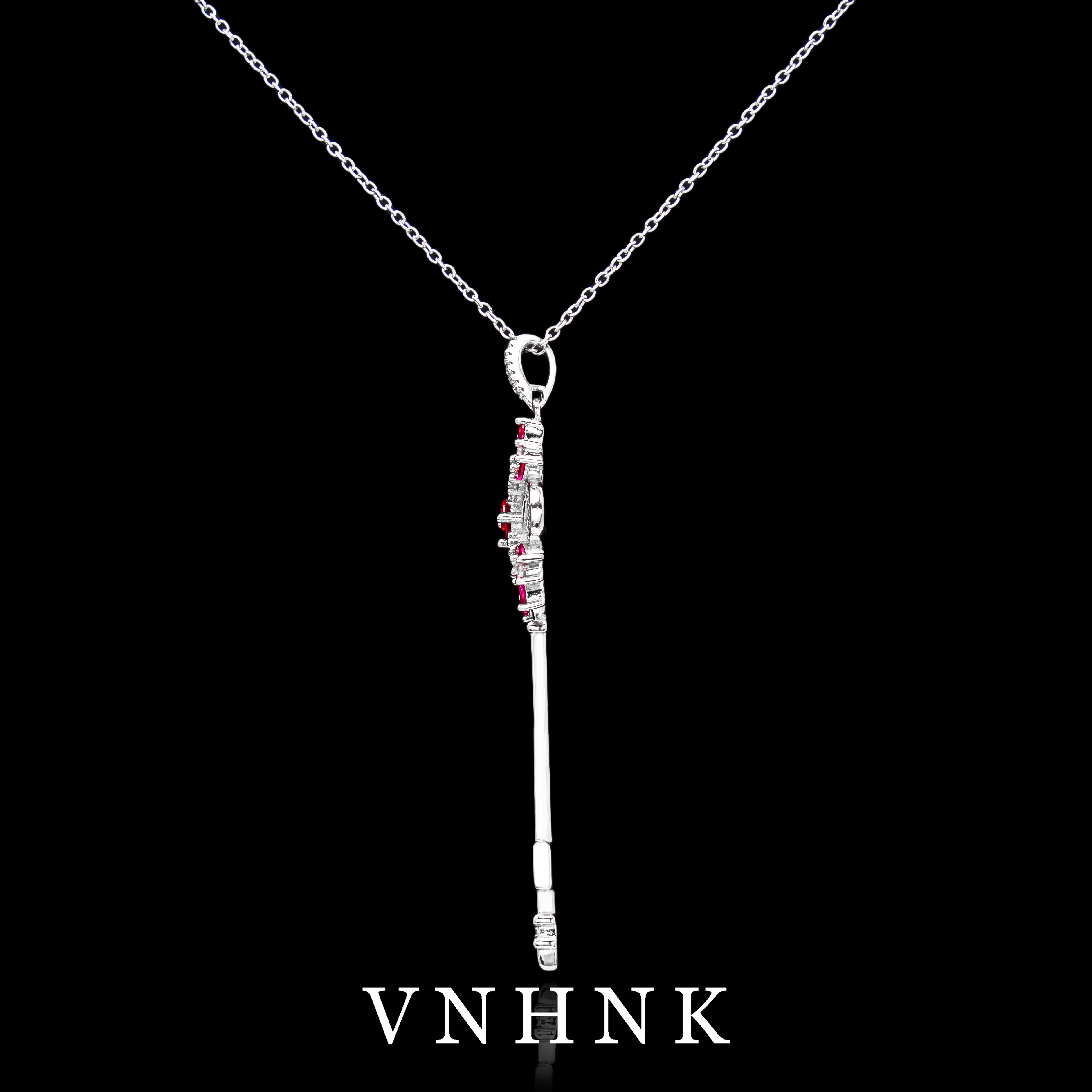 坠链均925银合成锆石 美可儿  B84    银色（45cm）时尚气质项链