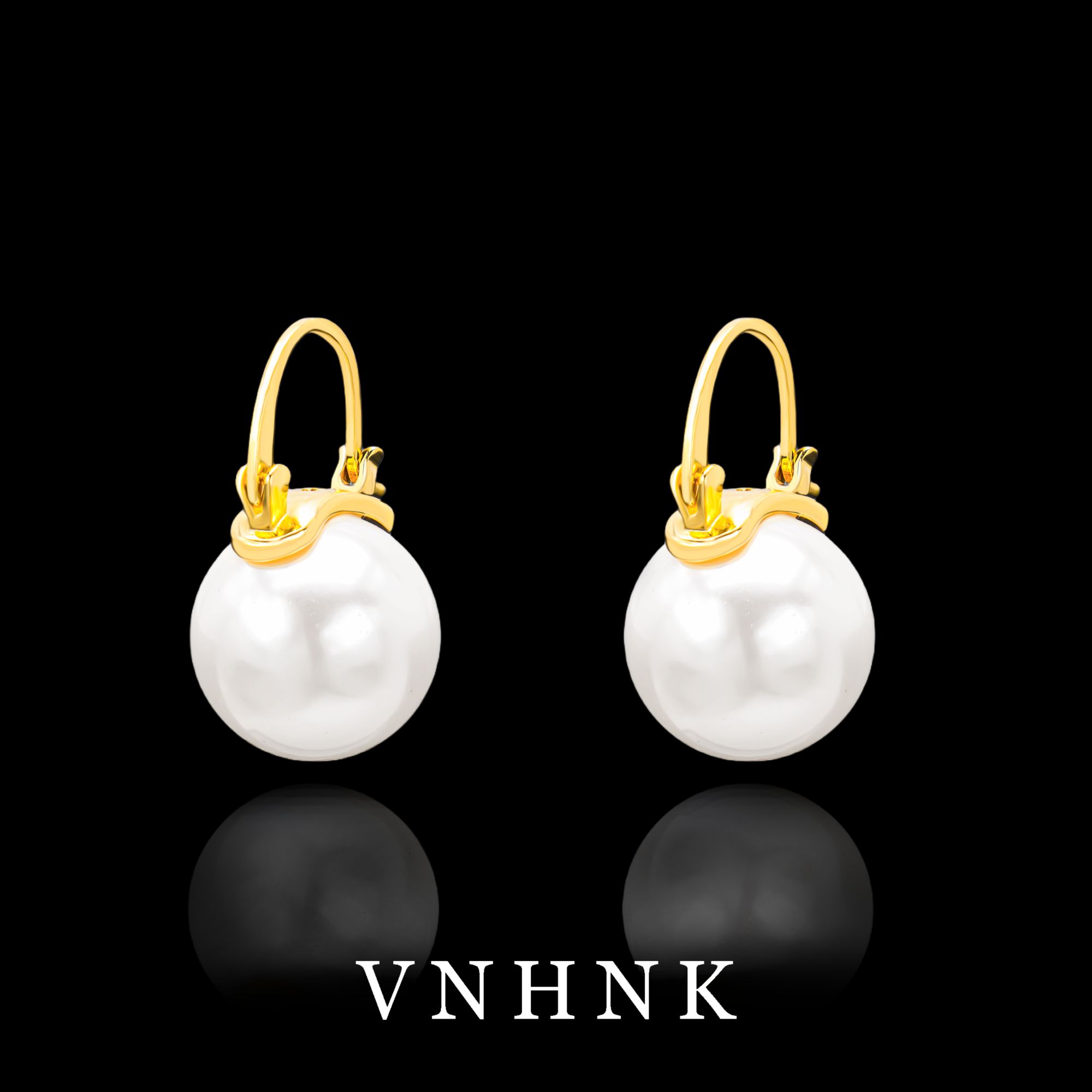 铜合金仿珍珠耳饰 美可儿   A321   白色(14mm)小众耳环