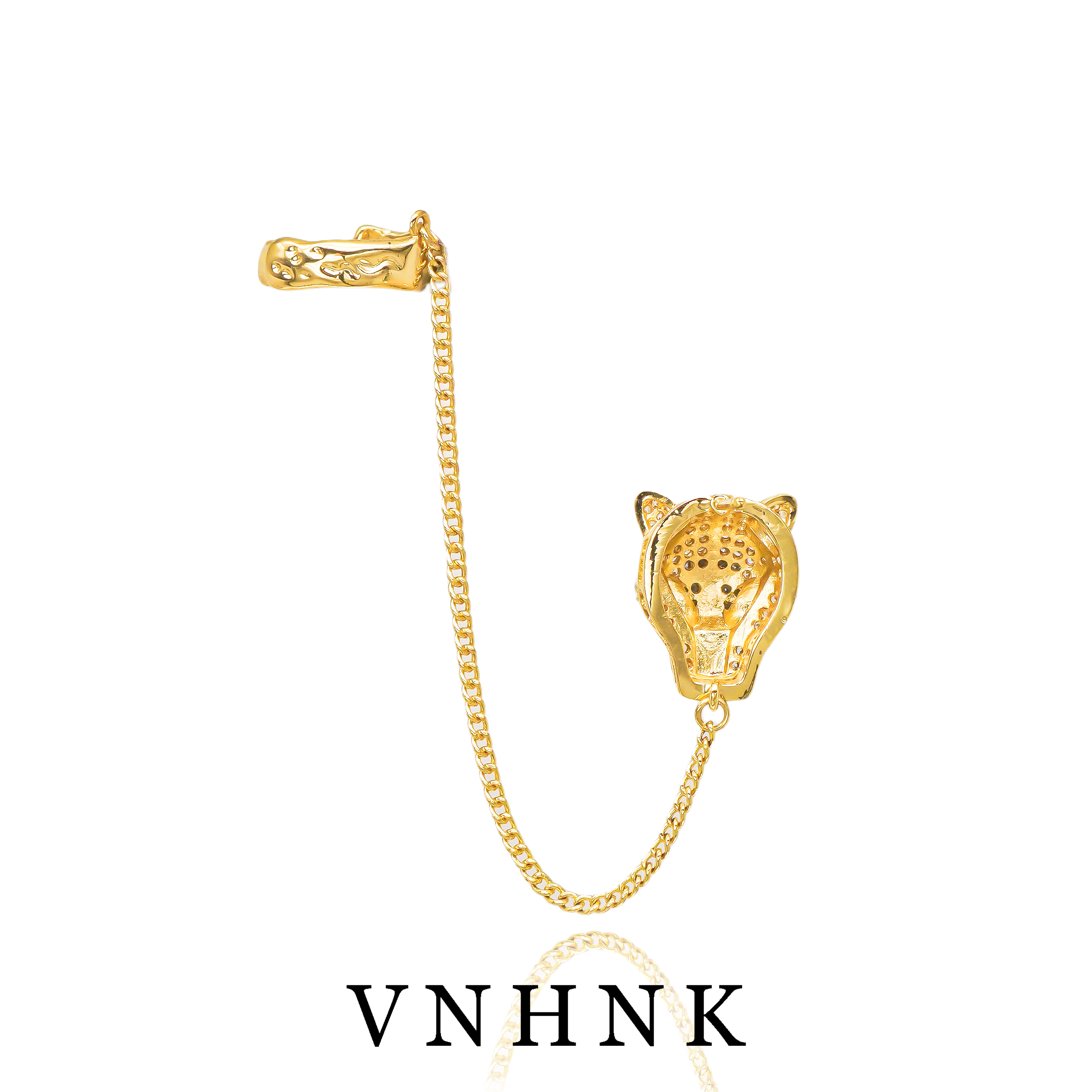 铜合金合成锆石耳饰 美可儿  D439  金色精致小众单只耳夹