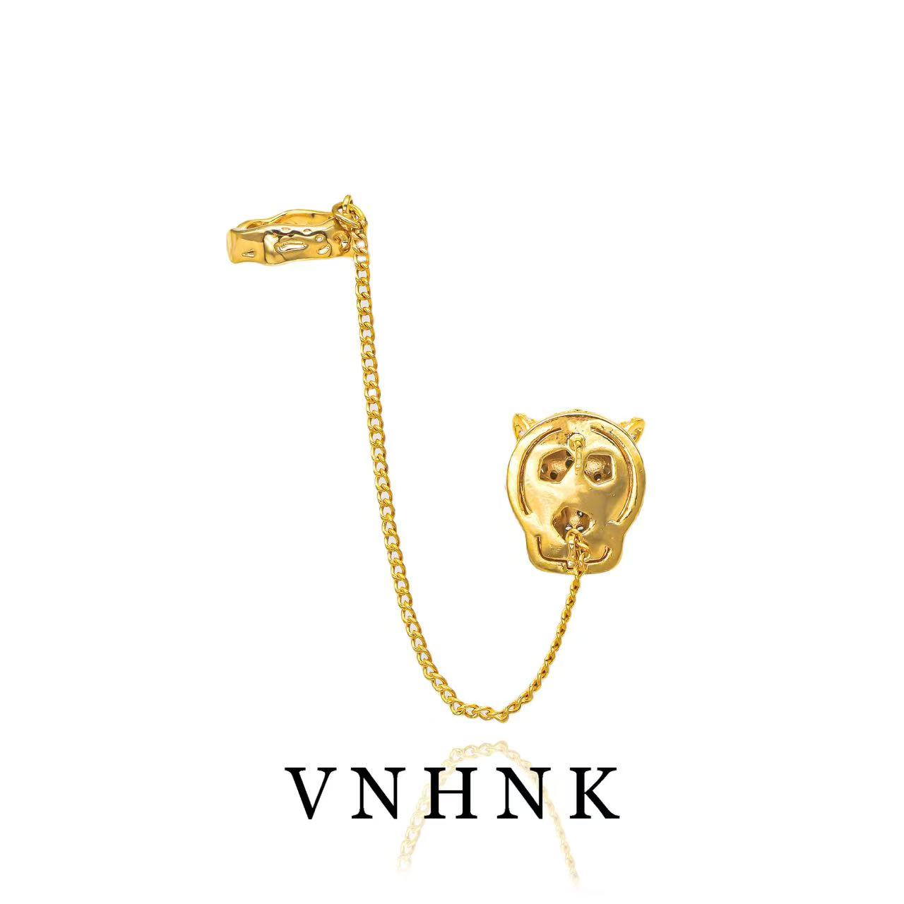 铜合金合成锆石耳饰 美可儿  D591   金色精致小众单只耳夹