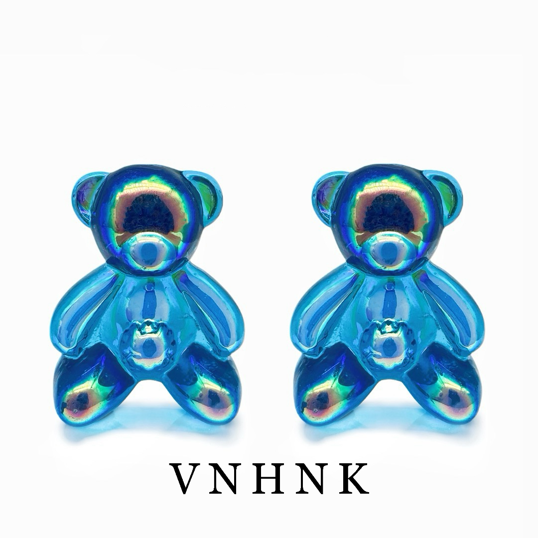 铜合金亚克力耳饰 美可儿   B4    蓝色气质时尚小众百搭耳环