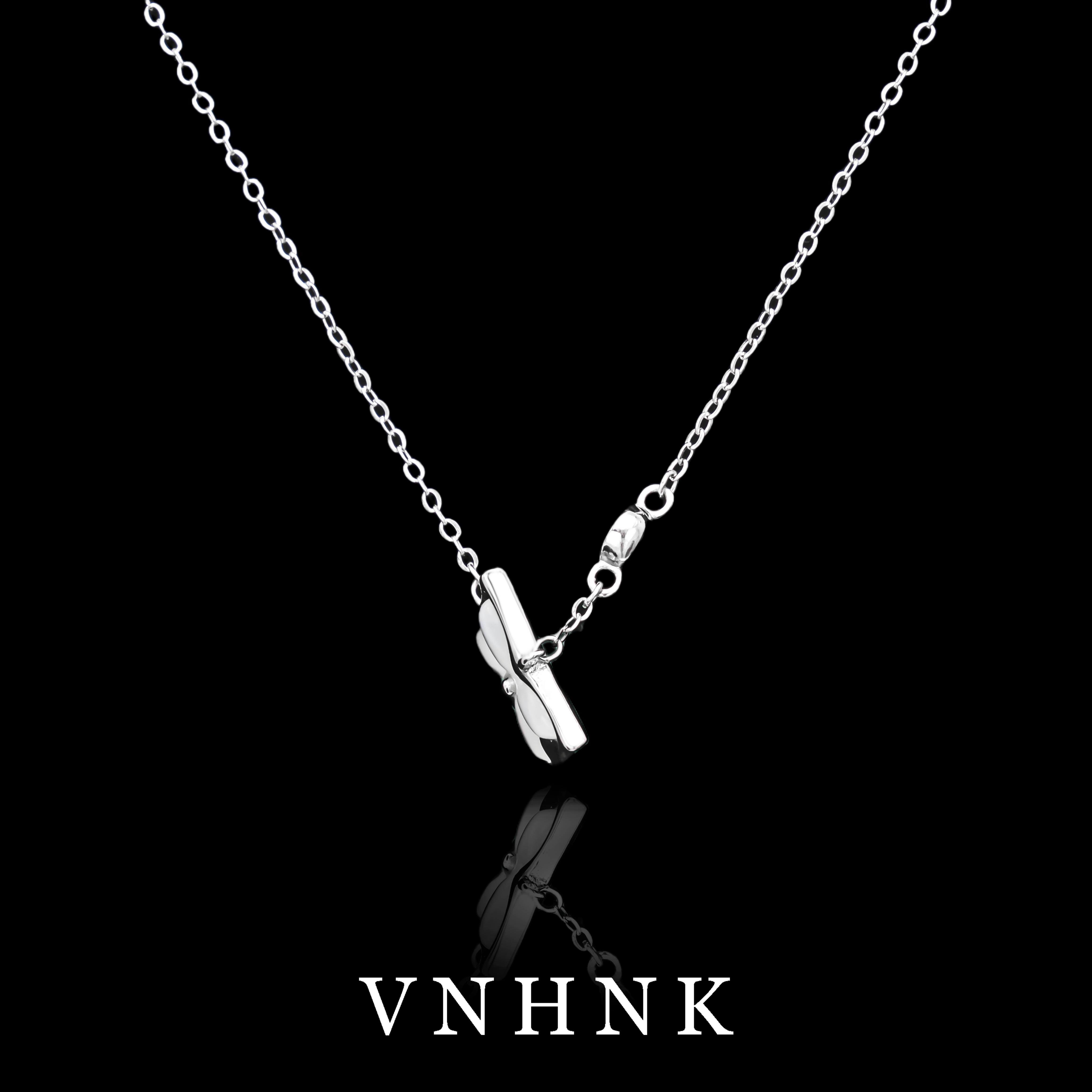 坠链均925银合成锆石 美可儿   T849   银色(46cm)简约气质项链