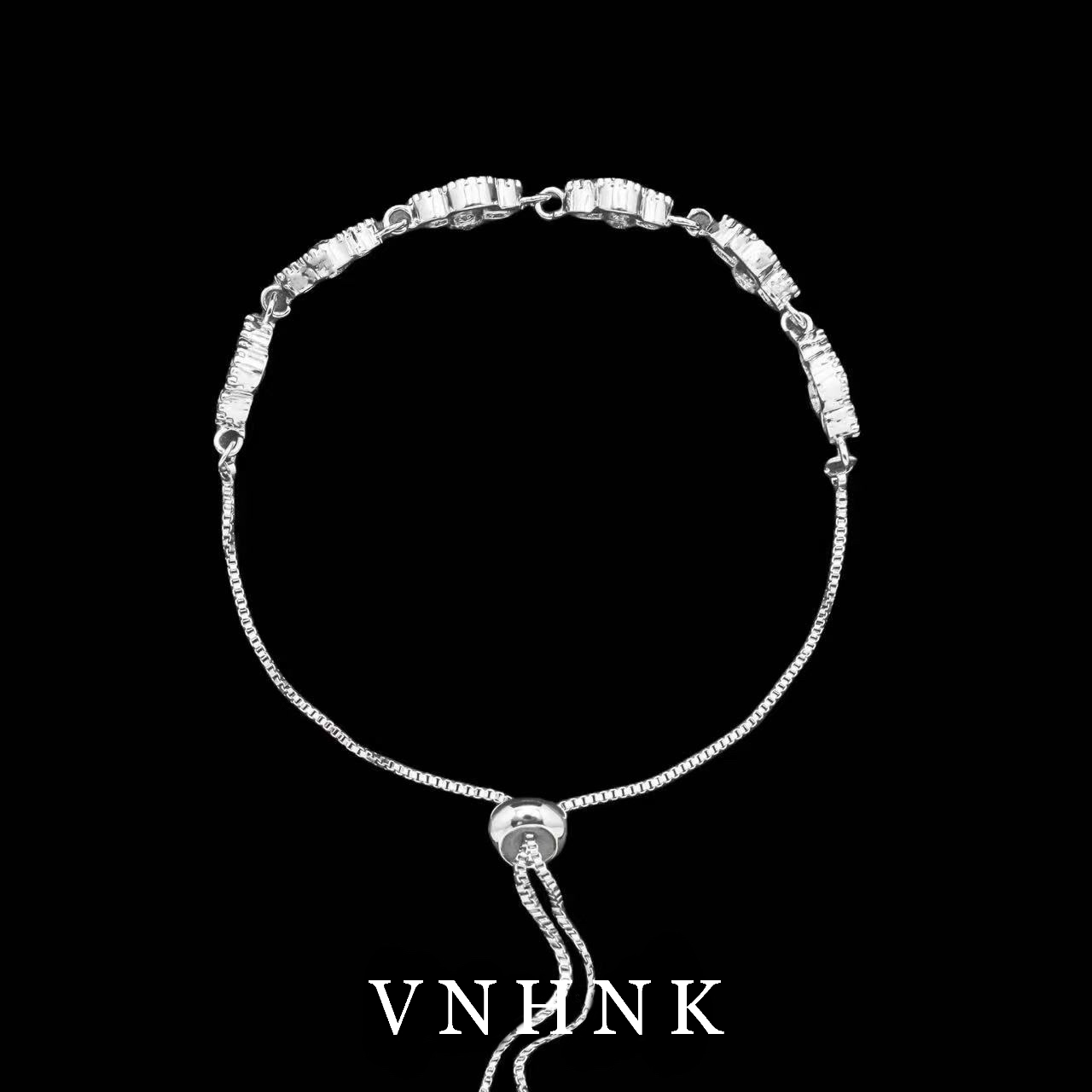 铜合金合成锆石手链 美可儿   B37   银色(22cm)时尚气质百搭手链