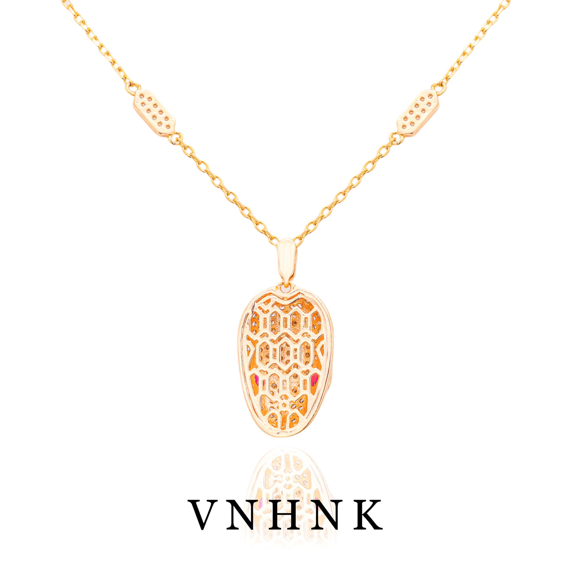 铜合金合成锆石项链 美可儿  B166 玫瑰色(49cm)时尚气质项链