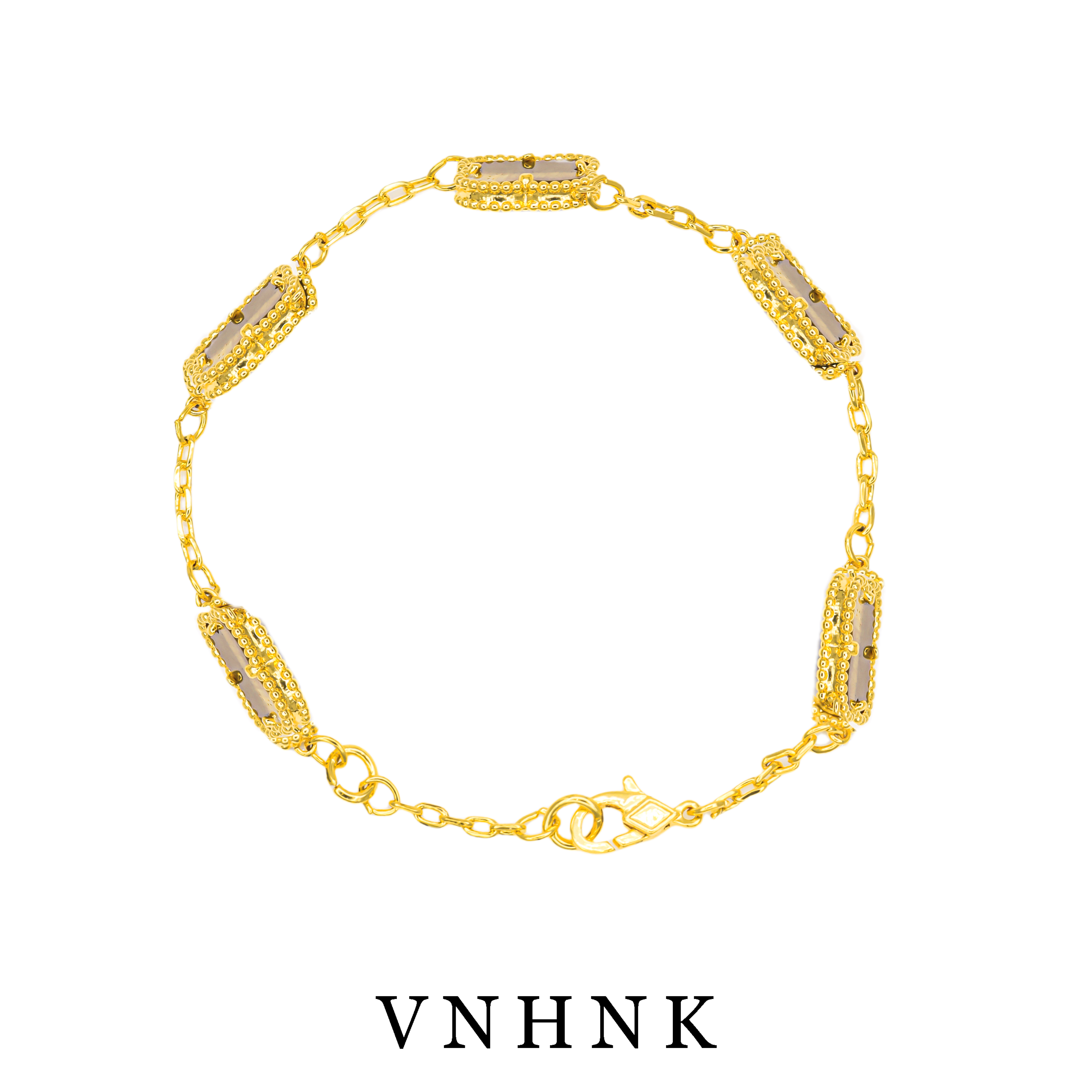 美可儿   B639   金色(21CM)气质时尚百搭虎眼石手链