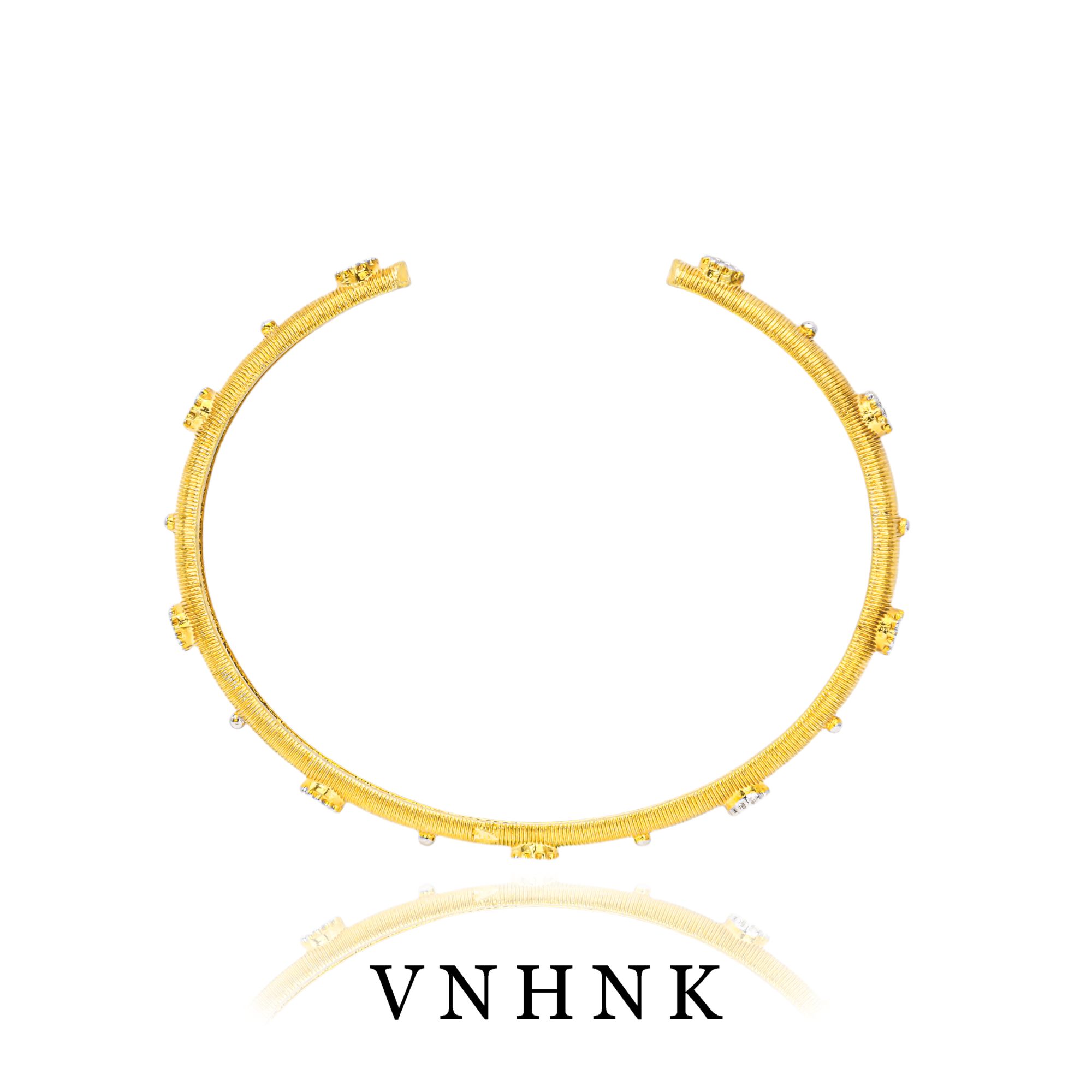 铜合金合成锆石手镯 美可儿   M163   金色气质时尚百搭手镯