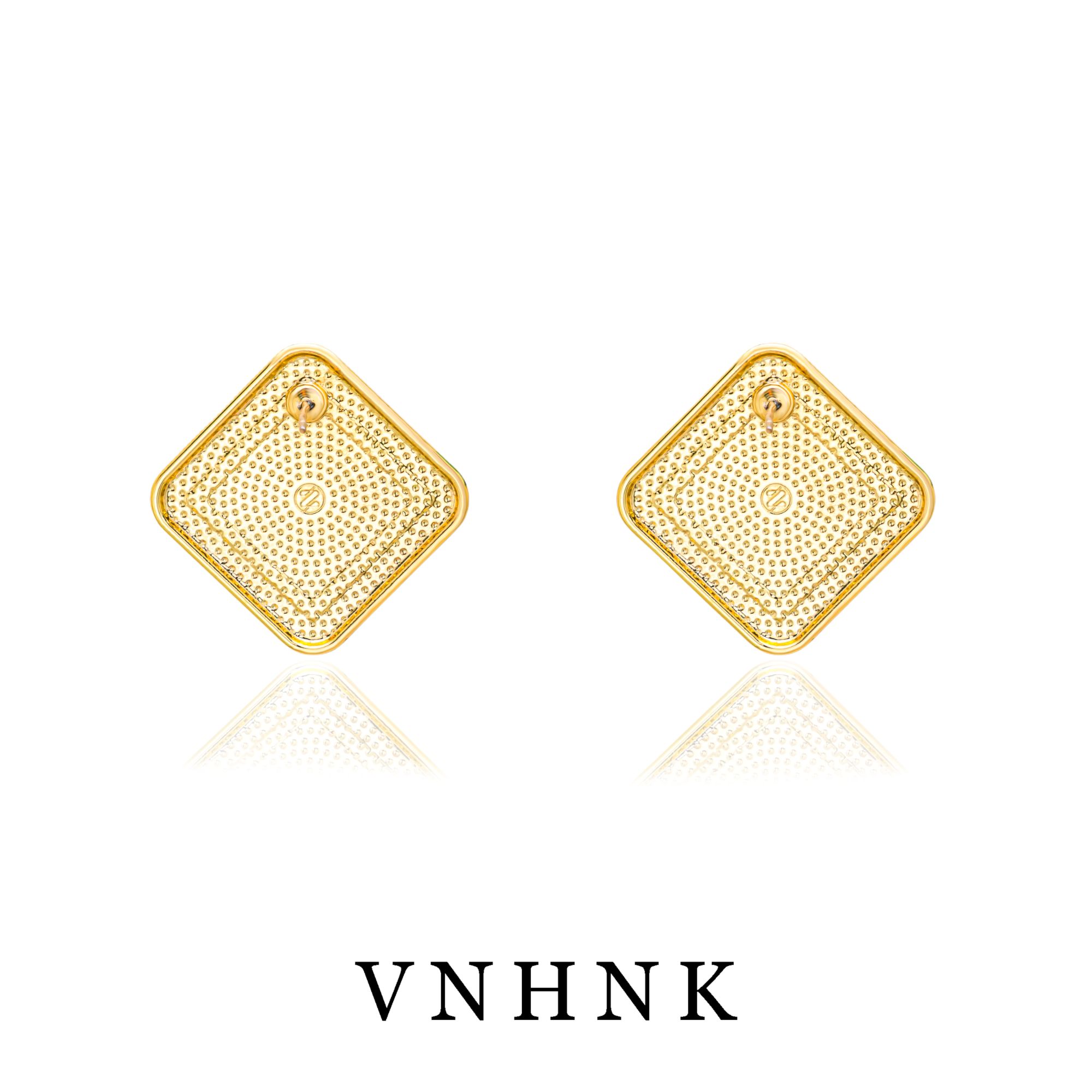 铜合金耳饰 美可儿    D635    金色小众百搭耳环